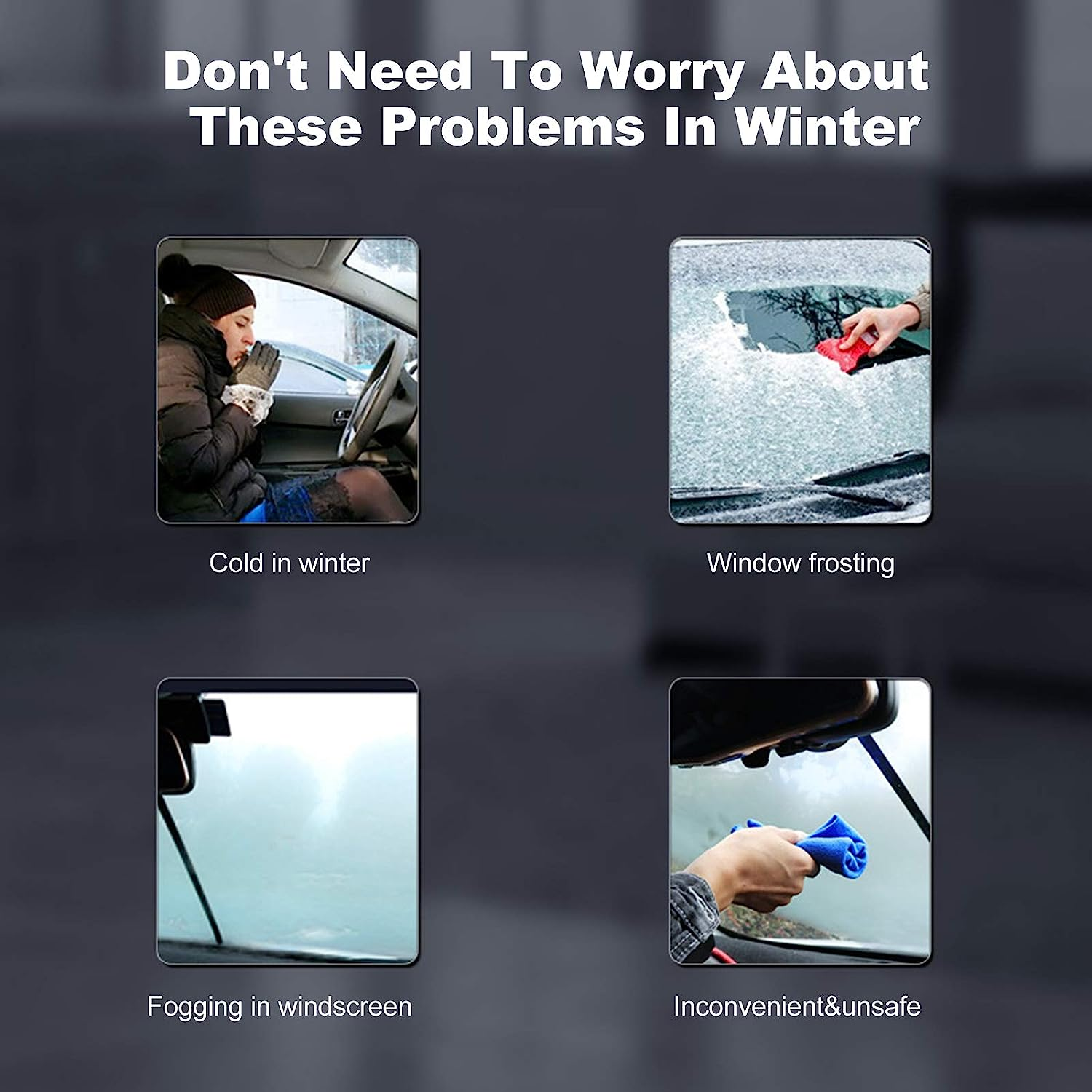 Electric Car Fan, 12V 120W Adjustable Car Heater Fan Car Vehicle Dashboard Electric Heater Cooling Fans for Defrosting Automobile Windscreen & Keeping Warm