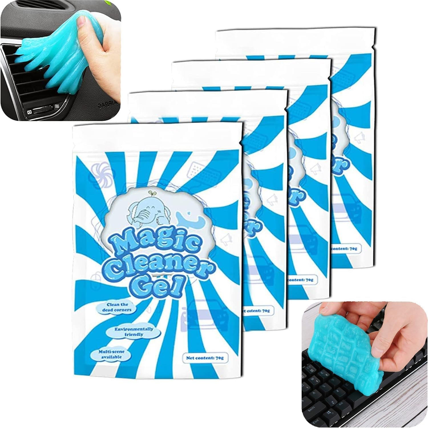 Car Cleaning Gel Universal Cleaning Gel Car Detail Tool for Car Interior Camera Notebook Calculator or Keyboard (4) image number 5