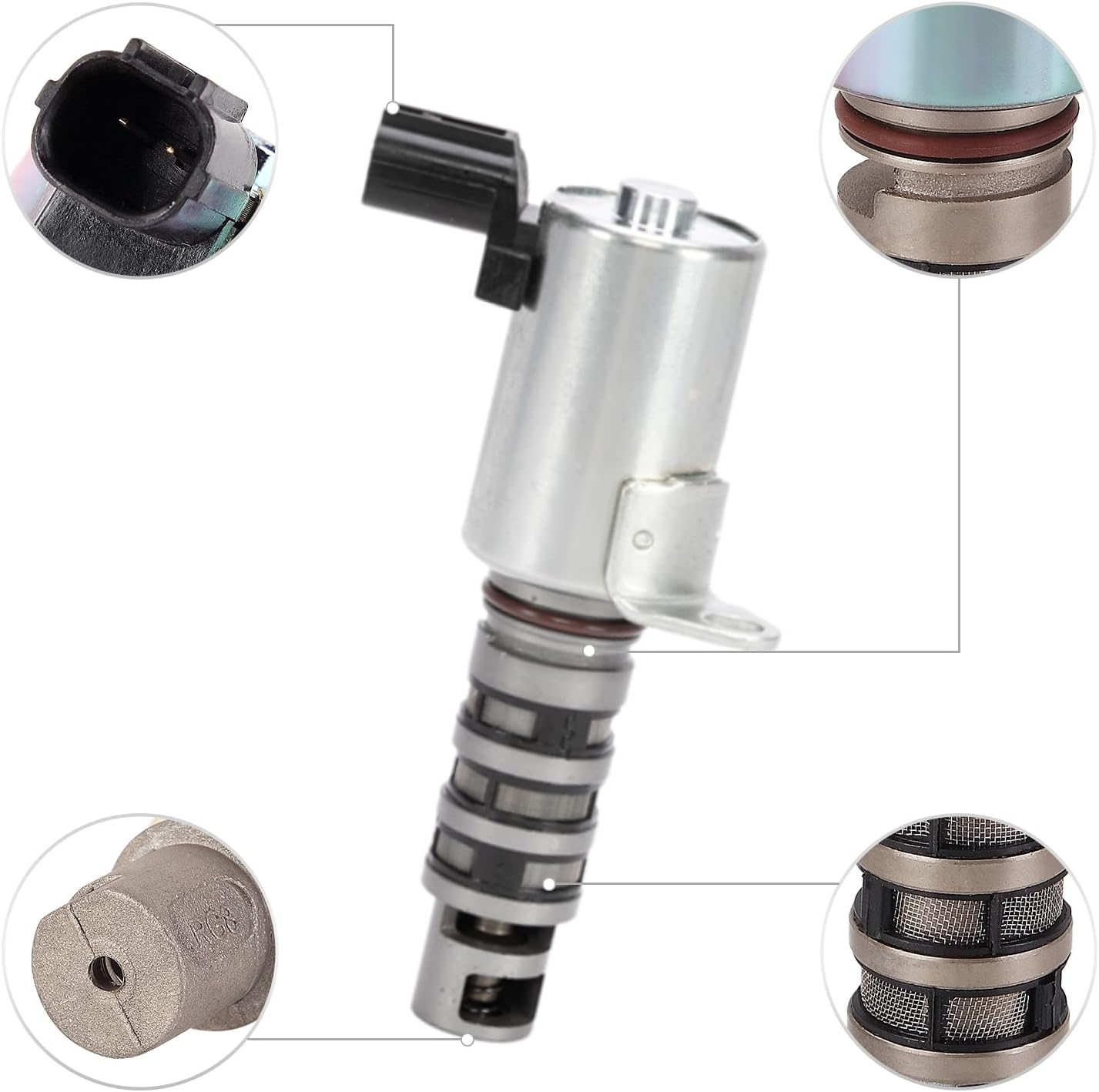 VVT Solenoid Fits for Honda Civic Si 2006-2015, CR-V EX LX 2005-2006, for Acura ILX 2013-2015, for Acura TSX 2010-2014 2.0L 2.4L, Engine Variable Valve Timing Solenoid Replace# 918-069