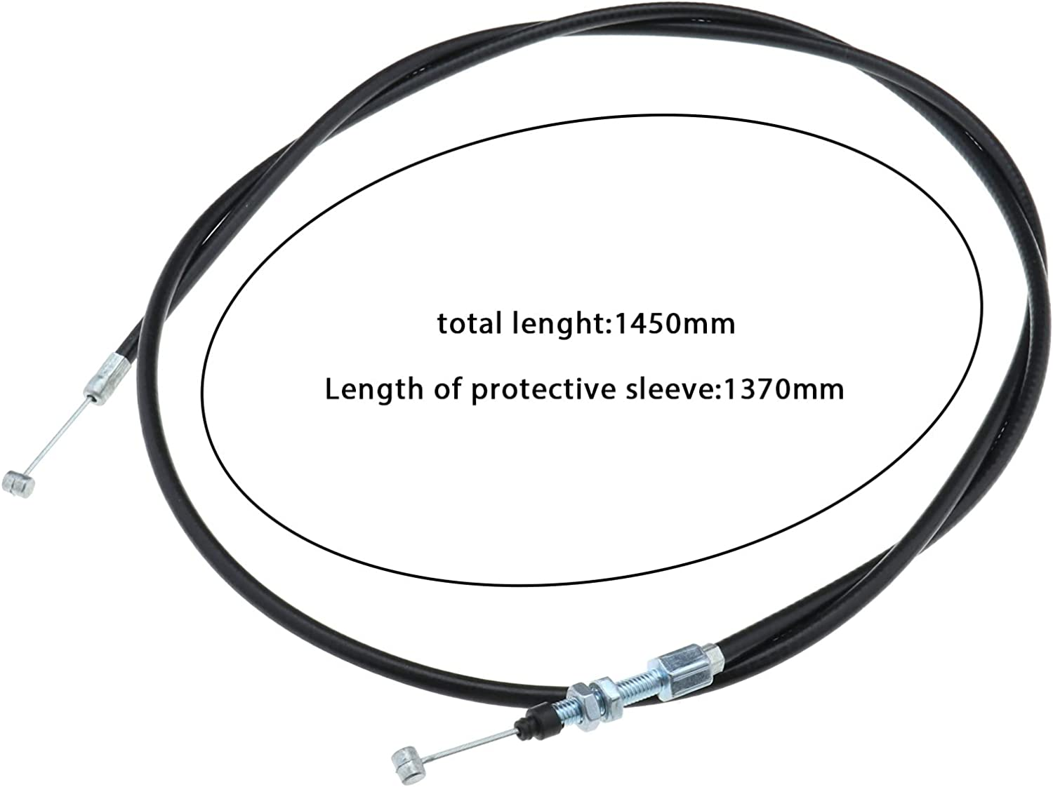 Throttle Cable 17910-VA3-003 Compatible with HR194 HR214 HRD535 HRD536 Lawn Mower Cable Length 1450Mm Sleeve Length 1370Mm Mower Replacement Parts image number 6