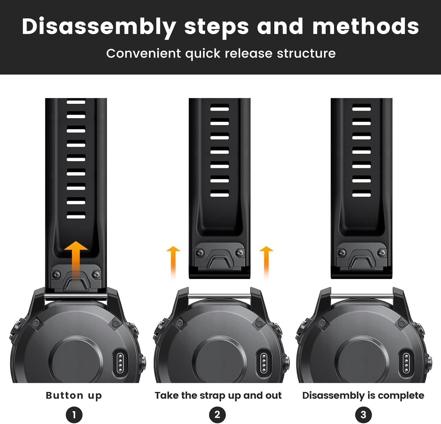 22Mm Quickfit Watch Band Compatible with Fenix 8 47Mm/Fenix E 47Mm/Fenix 7/Fenix 7 Pro/Fenix 6 Pro/Fenix 6/Fenix 5/Fenix 5 Plus, Soft Silicone Band Strap Wristband with Quick Fit for Garmin Smartwatch