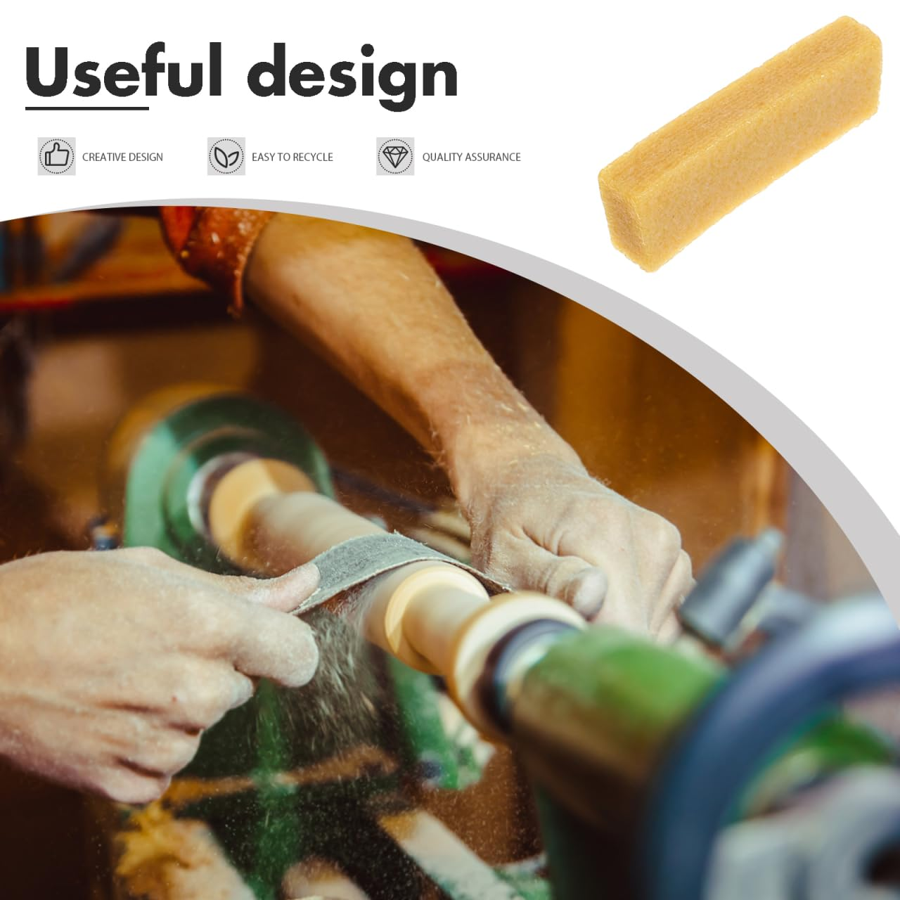 OSALADI 2Pcs Sandpaper Cleaning Rubber Eraser Stick for Belt Sander Sandpaper Belts Abrasive Cleaning Stick for Woodworking Shop Tools image number 6