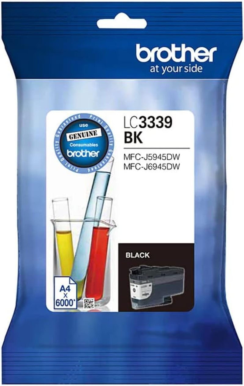 Brother Genuine LC3339XLBK High-Yield Capacity Ink Cartridge, Black, Page Yield up to 6000 Pages, (LC-3339XLBK) for Use With: MFC-J5945DW, MFC-J6945DW, MFC-J5845DW, MFC-J6545DW High-Yield Capacity image number 3