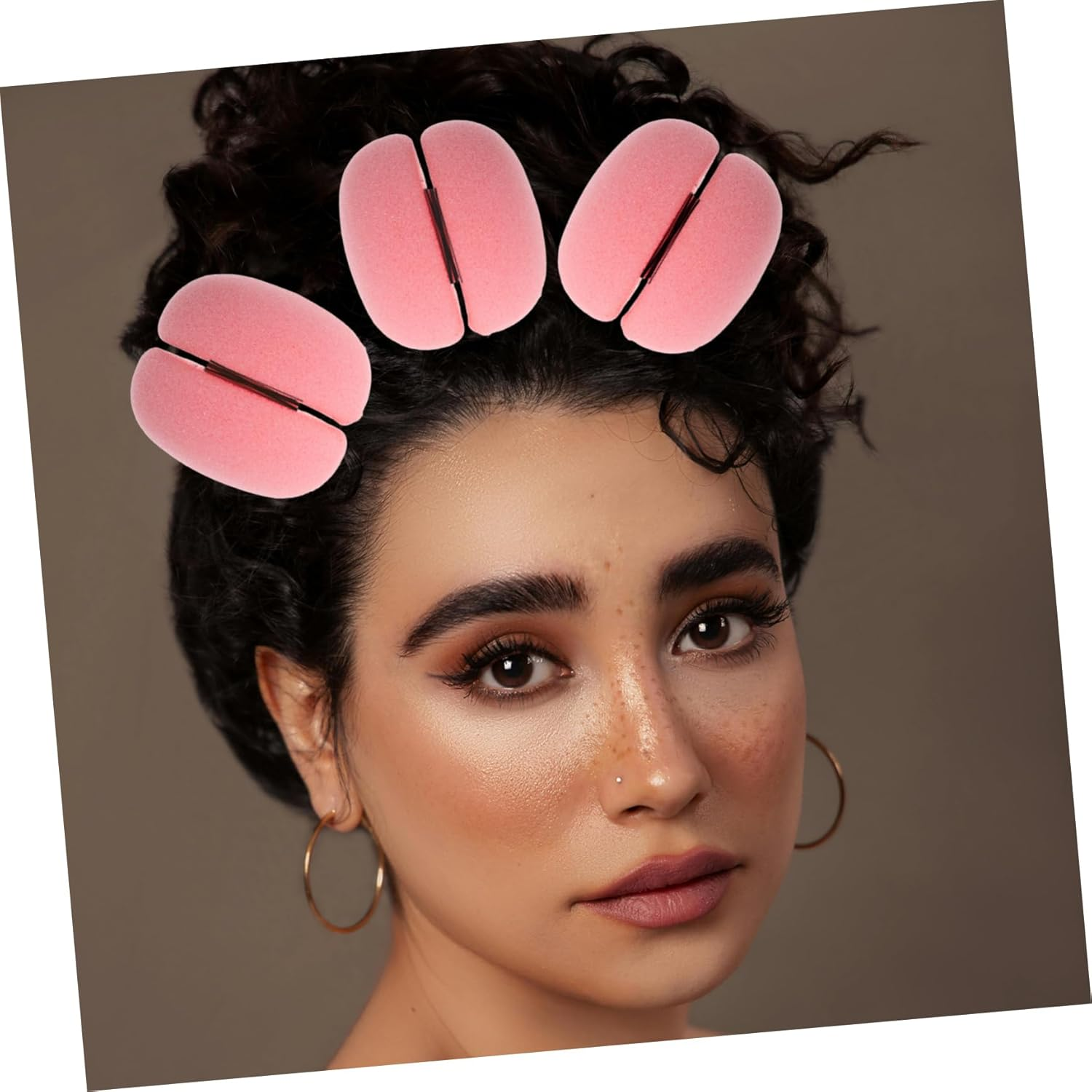 Ibasenice 12 Pcs Heatless Hair Curlers Soft Sponge Rollers for Effortless Overnight Curls Comfortable Hairdressing Tools for Women for Home Salon Styling Pink image number 2