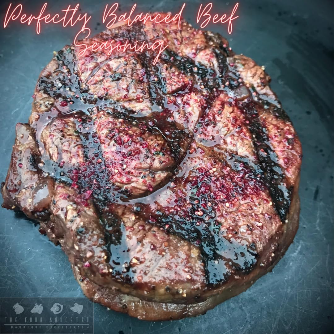 The Four Saucemen BBQ Rub Gift Box - Premium Meat Seasoning Set with Pork, Chicken, Beef, Lamb Rubs & Steak Cooking Guide image number 6