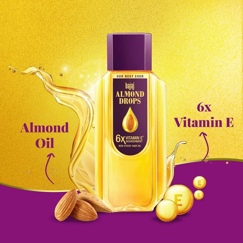 Bajaj Almond Drops Hair Oil -500Ml(16.91 Floz.) by Bajaj