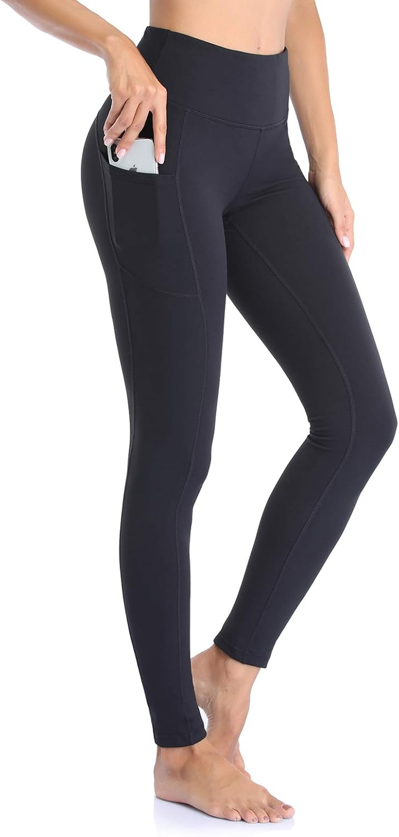 Leggings for Womens High Waist Sport Running Leggings with Pockets Tummy Control Stretchy Workout Yoga Pants DS166 image number 6