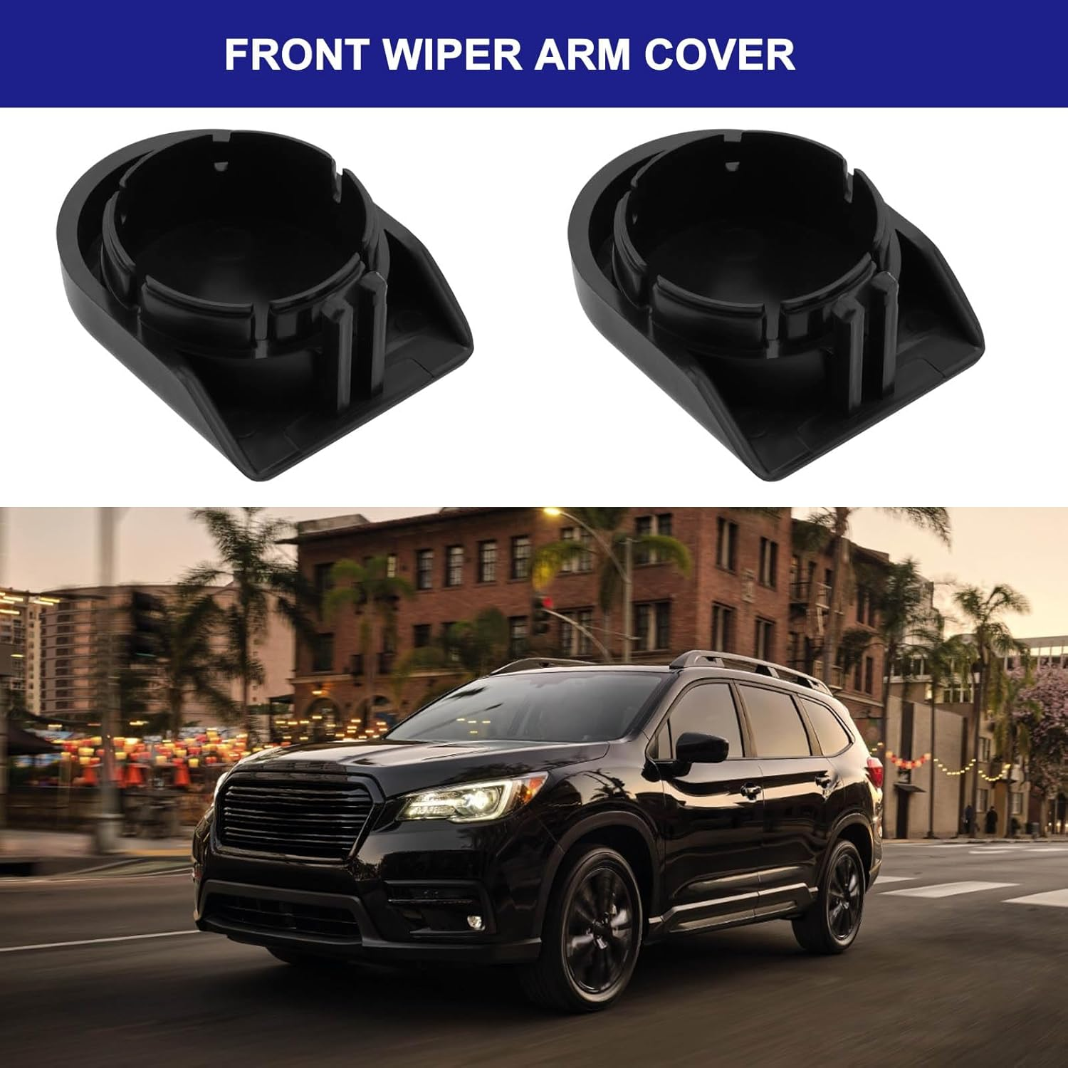 Emagtech 2PCS Windscreen Wiper Arm Cover Front Windshield Wiper Arm Nut Head Bolt Cap Cover Compatible with Subaru Impreza OEM 86538FG210 image number 1