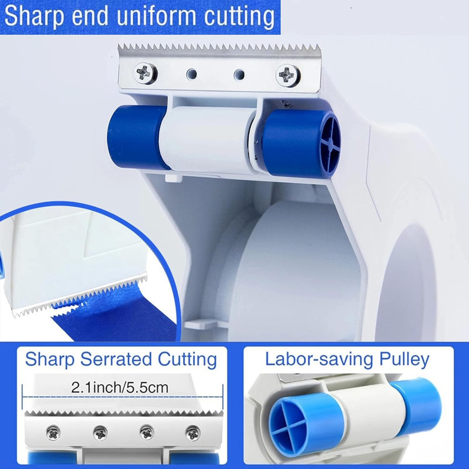 Masking Paint Tape Applicator, Portable Semi-Automatic Plastic Tape Dispenser Cutter for Painting Trim Door Frames image number 1