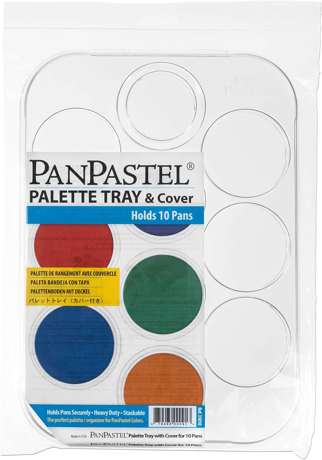 Panpastel PP35010 Palette, Tray with Lid, 10 Colours White 2-Pack image number 1