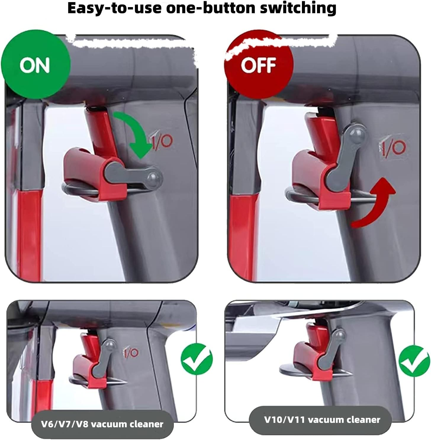 Groom Tool Attachments Brush with Trigger Lock & 24In Extension Vacuum Hose,Pet Dog Grooming Brush Compatible with Dyson V7 V8 V10 V11 V12 V15 Vacuum-4Pcs image number 1