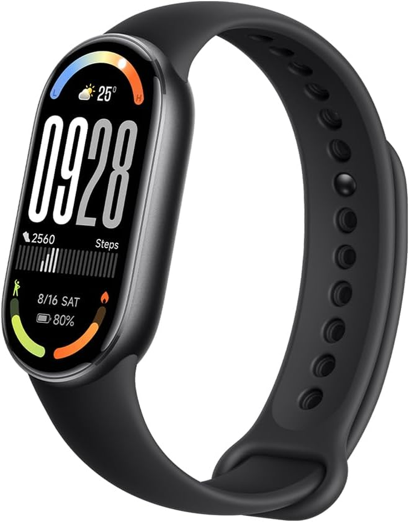 Xiaomi Smart Band 10 Fitness Tracker, 1.72" AMOLED Display, 21-Day Battery Life, 150+ Sports Modes, Heart Rate & Sleep Monitoring, Electronic Compass, 5ATM Waterproof, 2-Year Warranty &ndash; Black