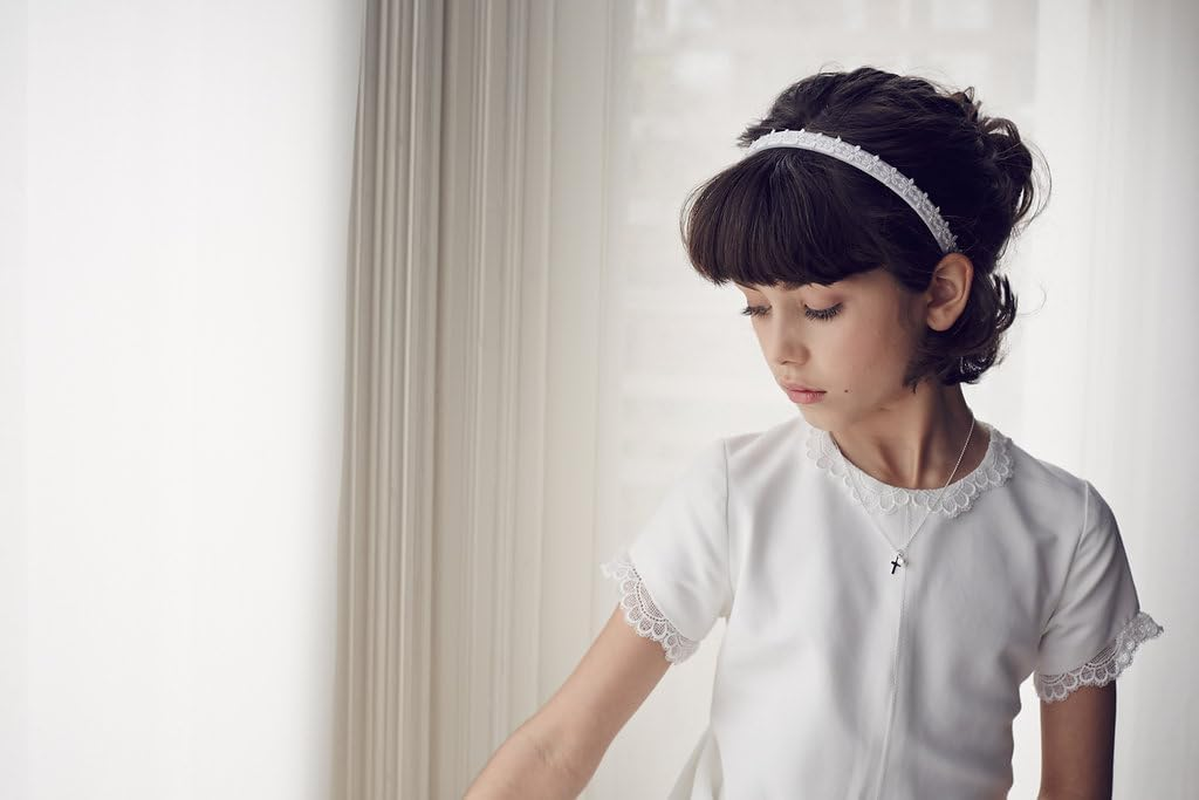 Molly Brown London Girl'S Sterling Silver Freshwater & Pearl Cross Necklace | First Holy Communion Gift | Christening Jewellery | Girl'S Religious Jewellery | First Eucharist Gift | Baby & Girls Jewellery image number 1