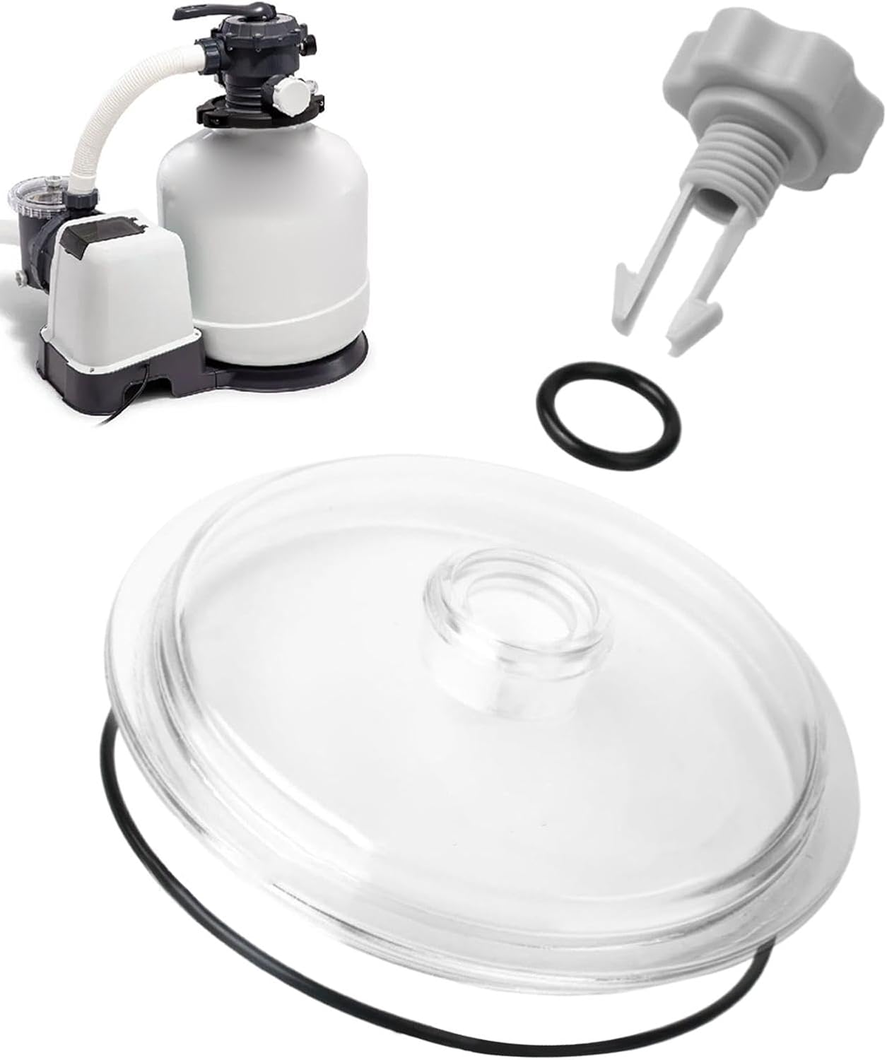 Sand Filter Replacement Parts - Filtration Leaf Trap Catcher Lid - Pool Pump Replacement Parts Not Fit for 14 and 16 Inch Filter image number 6