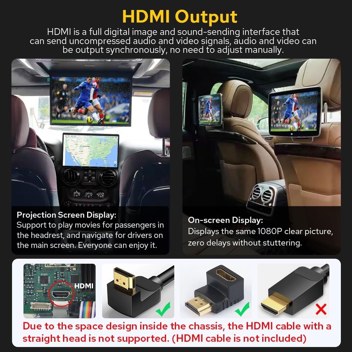 Joying Newest 13.3 Inch Car Radio Wireless Carplay Qualcomm Snapdragon Head Unit Single Din 8GB+128GB Supports Android Auto, Bluetooth, AM/FM, SWC, Coaxial Output, Optical Output(Jy-Uzs13N8) image number 6