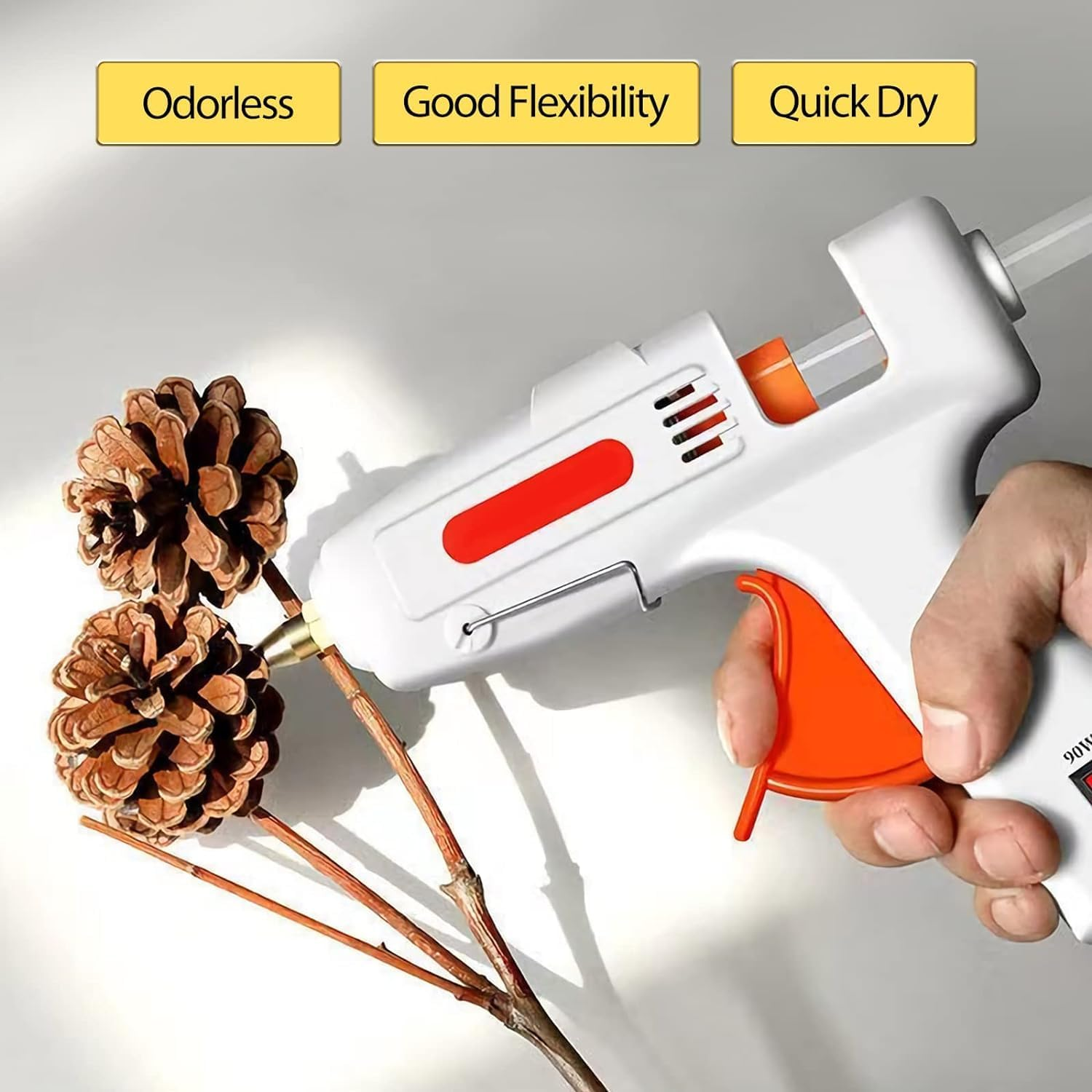 THJOPOKEEL 110 Hot Glue Gun Sticks Size 10.16 Cm Long X 0.72 Cm Diameter Clear Hot Melt Glue Sticks Suitable for Manual, DIY and Home Repairs image number 5