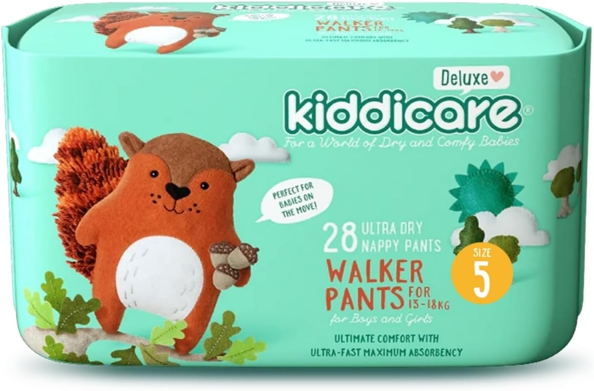 Kiddicare Deluxe Junior Baby Diaper Nappy Pants, Size 6 (16+ Kg), 26 Count, Pack of 1, Ultra-Fast 12-Hour Absorption, Leakage Protection, anti Rash, Cottony Soft & High Absorbent Technology