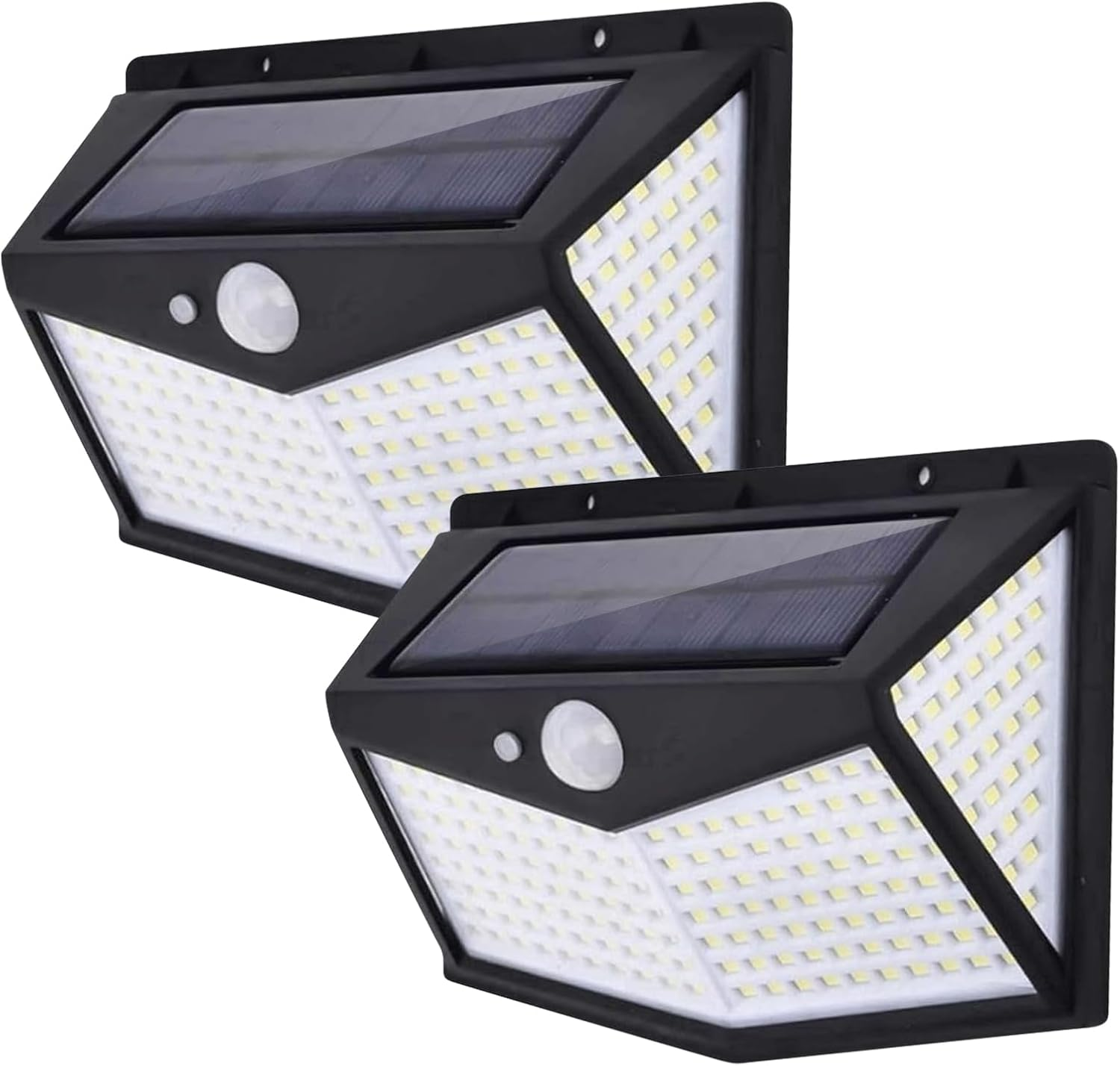 Solar Security Lights Outdoor,212Led Solar Wall Light Outdoor Street Lights with Lights Reflector and 3 Lighting Modes, Motion Sensor Wall Lights for Door,Garage,Garden Patio Yard(2 Pack)(Cool White) image number 4