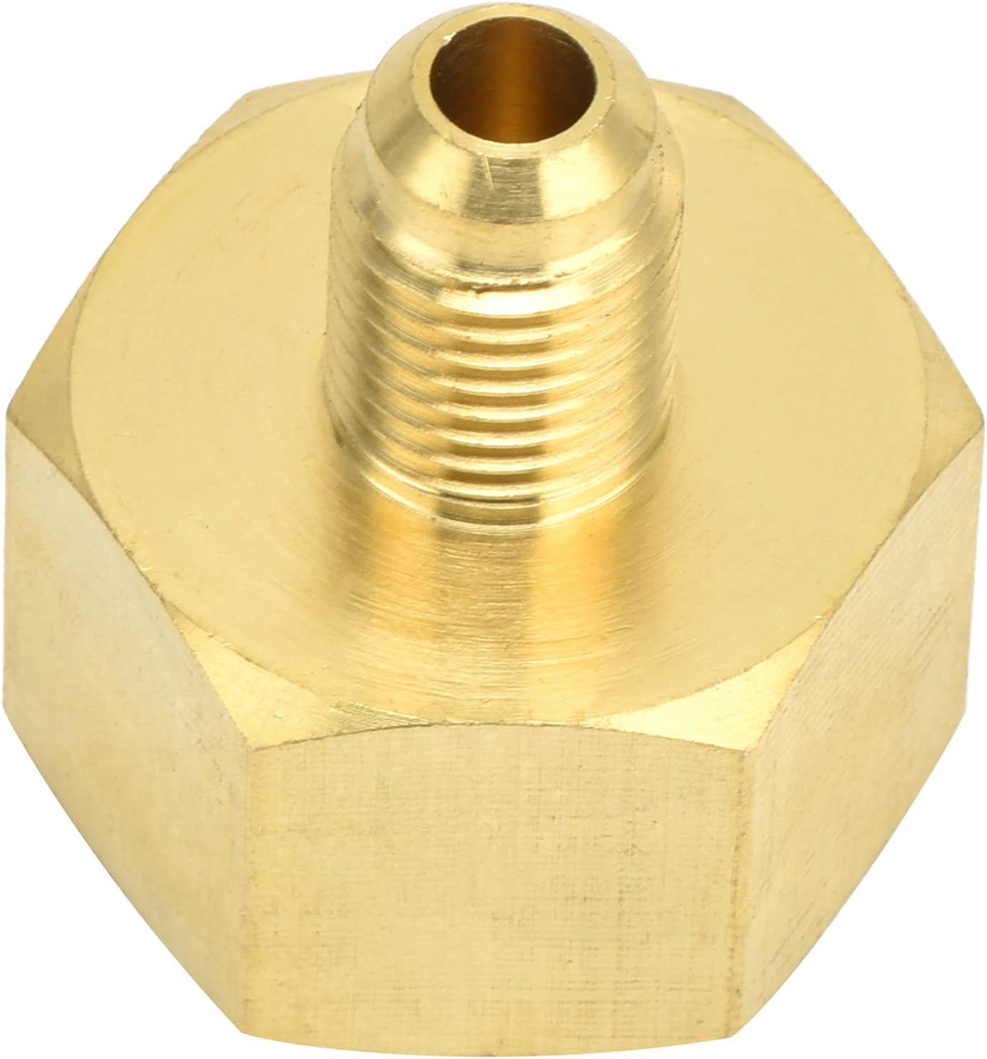 Adaptor Converter Connector, W21 to 1/4 Brass Refrigerant Tank Adapter for R32 R134A Valve Core Air Conditioning Line Repair Tools image number 3