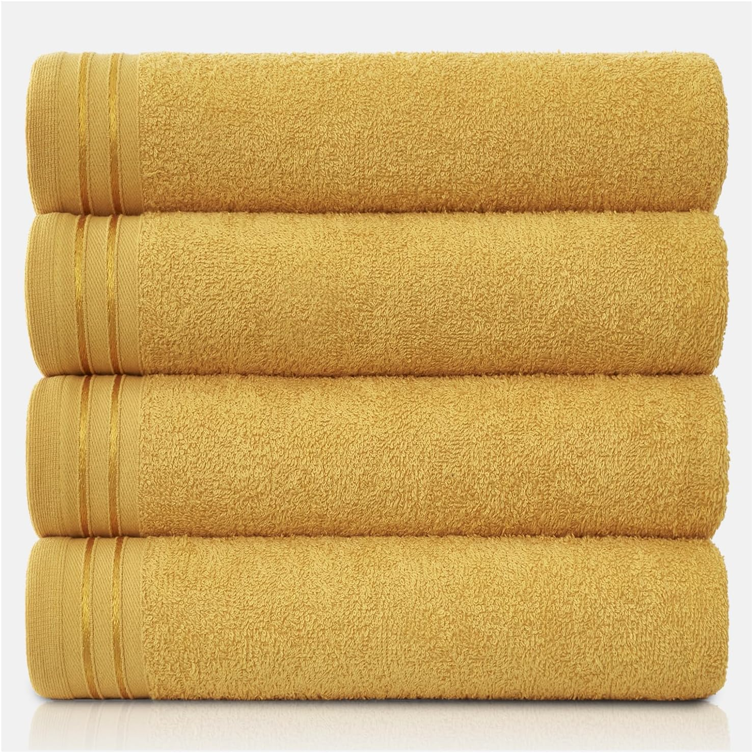 GC GAVENO CAVAILIA Large Towels Bath Sheet-Highly Absorbent Egyptian Cotton Towel Set-4 Pack Extra Soft Large Bath Towel Royal Blue-Quick Dry Bath Sheets-450 GSM Washable Towels, 75X135 Cm