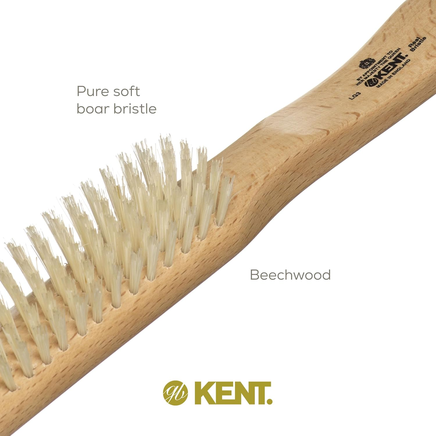 Kent LG3 Finest Hair Brushes for Women - Natural Beechwood and Boar Bristle Narrow Hairbrush for Fine or Medium Thickness Hair All Lengths - Dry Brush for Styling, Straightening, and Stimulating Oils image number 4