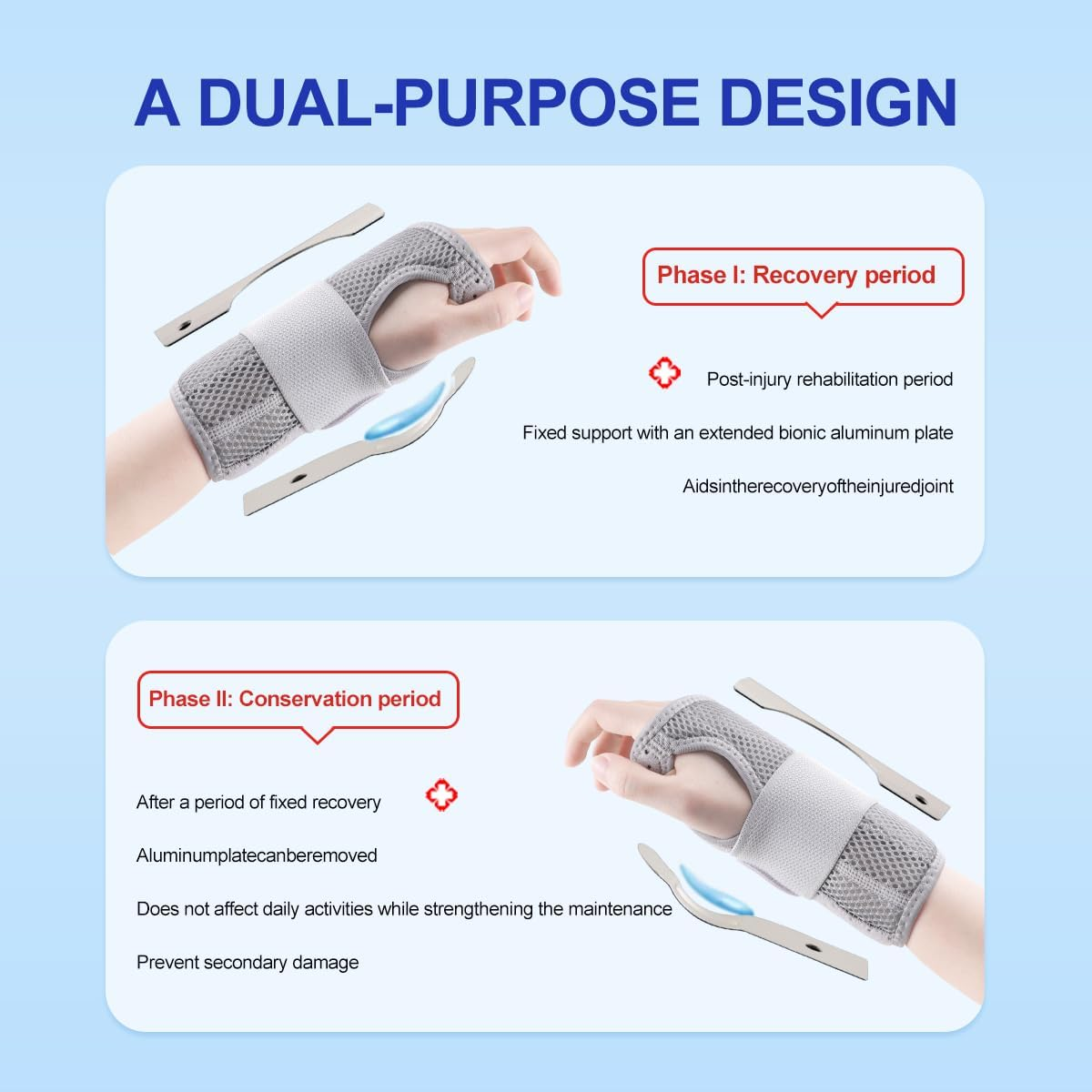 Carpal Tunnel Wrist Brace Night Support with Splints Left Hand, Hand Brace for Arthritis, Tendonitis, Sprain, Injuries, Wrist Pain Relief, Wrist Immobilizer Adjustable Straps and Breathable for Women and Men image number 4