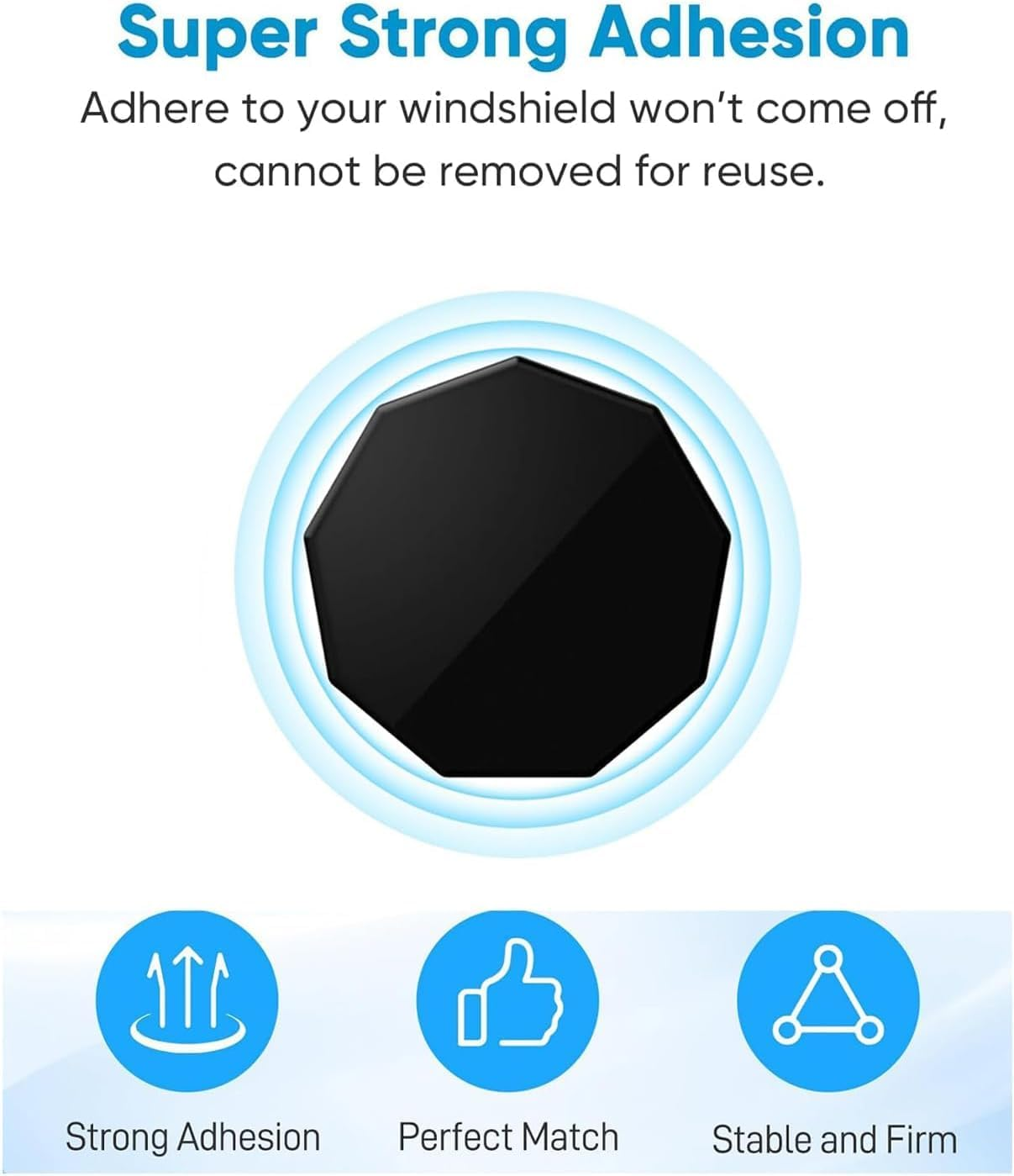 4 Pcs Mount Adhesive Plate, Metal Piece Replacement for Low-Profile Magnetic Mount, Compatible with Dash Cam 45/46/47/55/56/57/65W/66W/67W/Tandem/Speak Plus image number 5