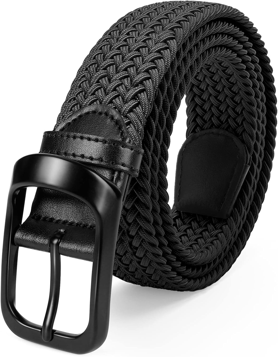 FAIRWIN Elastic Mens Belt Jeans 1 3/8" Casual Stretch Woven Golf Cloth Belt for Men Flexible Shorts Pants Stretchy Belts