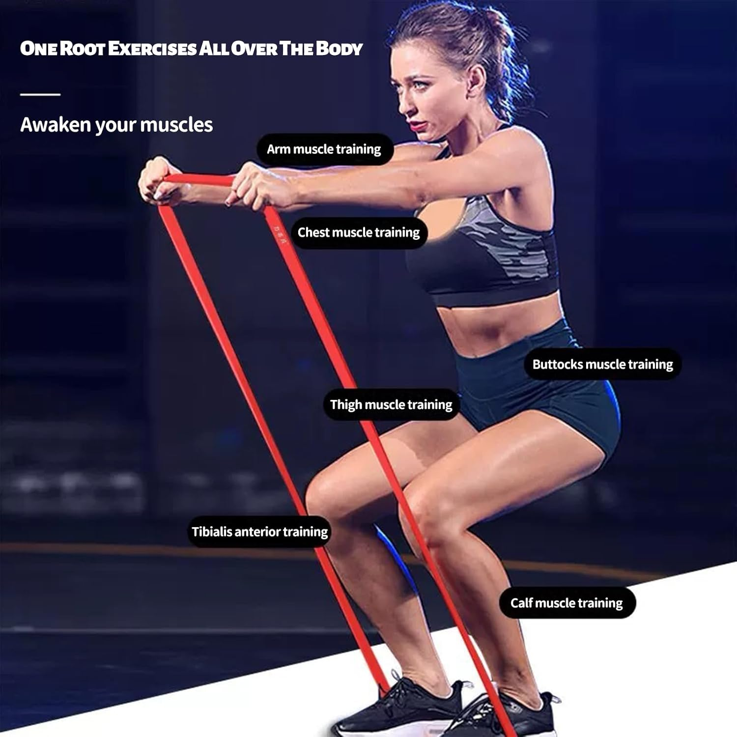 Resistance Bands Set 5, Natural Latex Fitness Bands for Workout, Yoga, Weightlifting, Physical Therapy, Mobility and Stretching Perfect for Home Gym and Outdoor Training image number 4