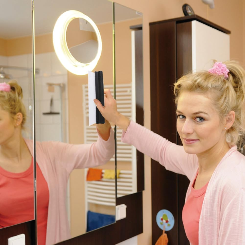 Automotive Wiper Blade Squeegee, Professional Silicone Nonscratch Antislip Squeegee Flexible T Bar Water Wipers Car Dryer Hand Shower Window Wiping Glass Squeegees Accessories for Windshields image number 3