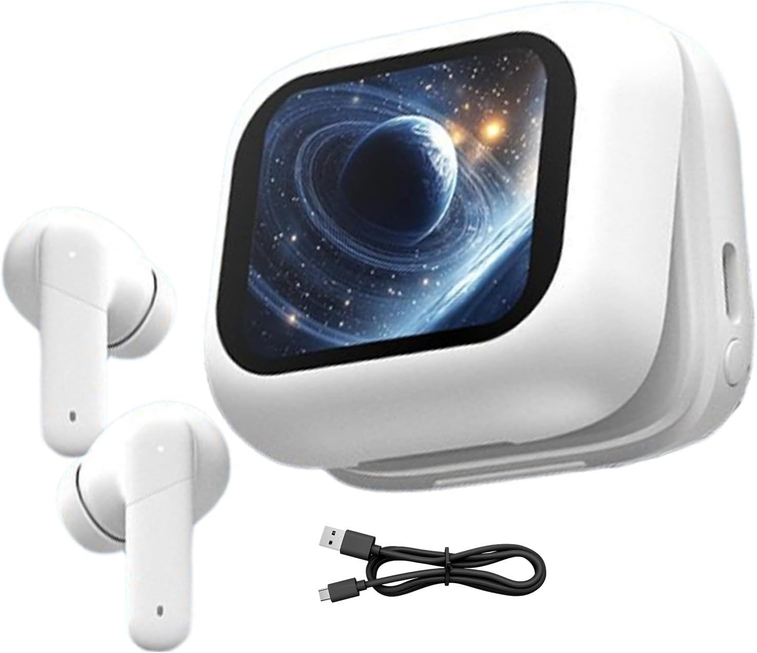 GEUGECY AI Translation Earbuds,Wireless LCD Touchscreen Earphones,Ai Translation Earbuds Real Time Headphones | for Men Women Travel Learning Business Trip Work Study College Sports Gym Indoor Outdoor image number 3