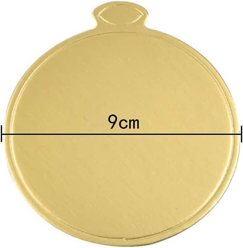 WELANE Mini Cake Board, 30 PCS Gold Mousse Cake Base for Dessert Displays (9Cm/3.5 Inch) image number 6