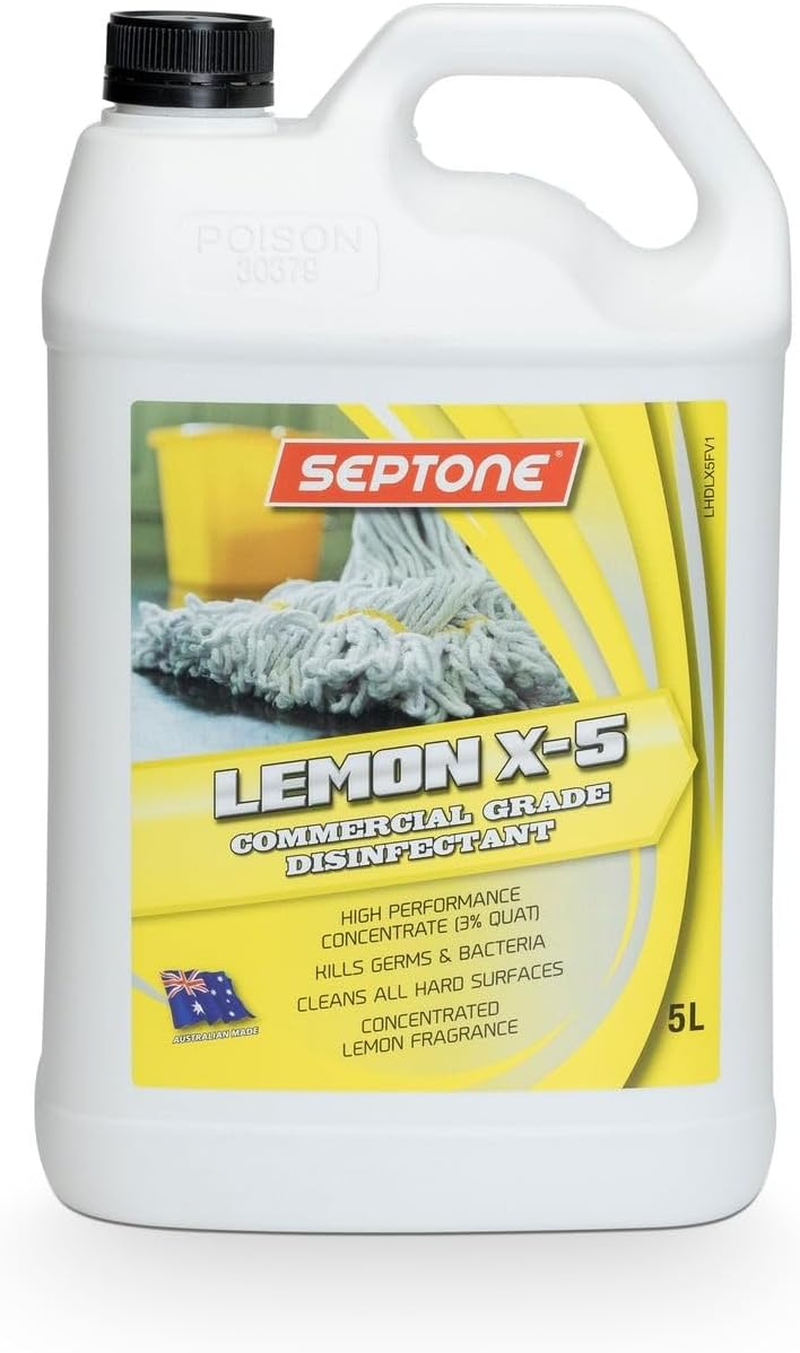 Septone Lemon X-5 Commercial Grade Disinfectant, 5 Liter