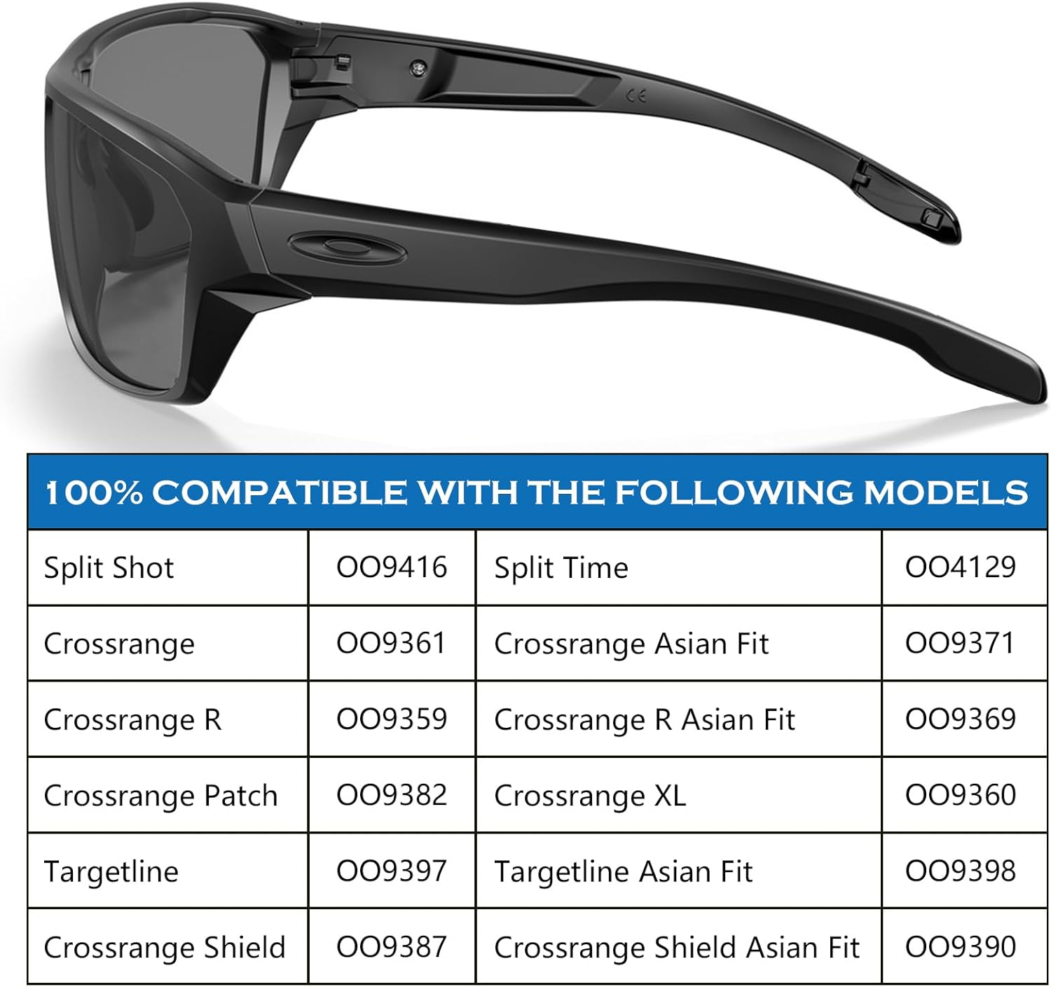 Silicone Replacement Nose Piece Nose Pads for Oakley Split Shot OO9416 Split Time OO4129 Targetline OO9397 Crossrange OO9361 - Gray + Blue image number 6