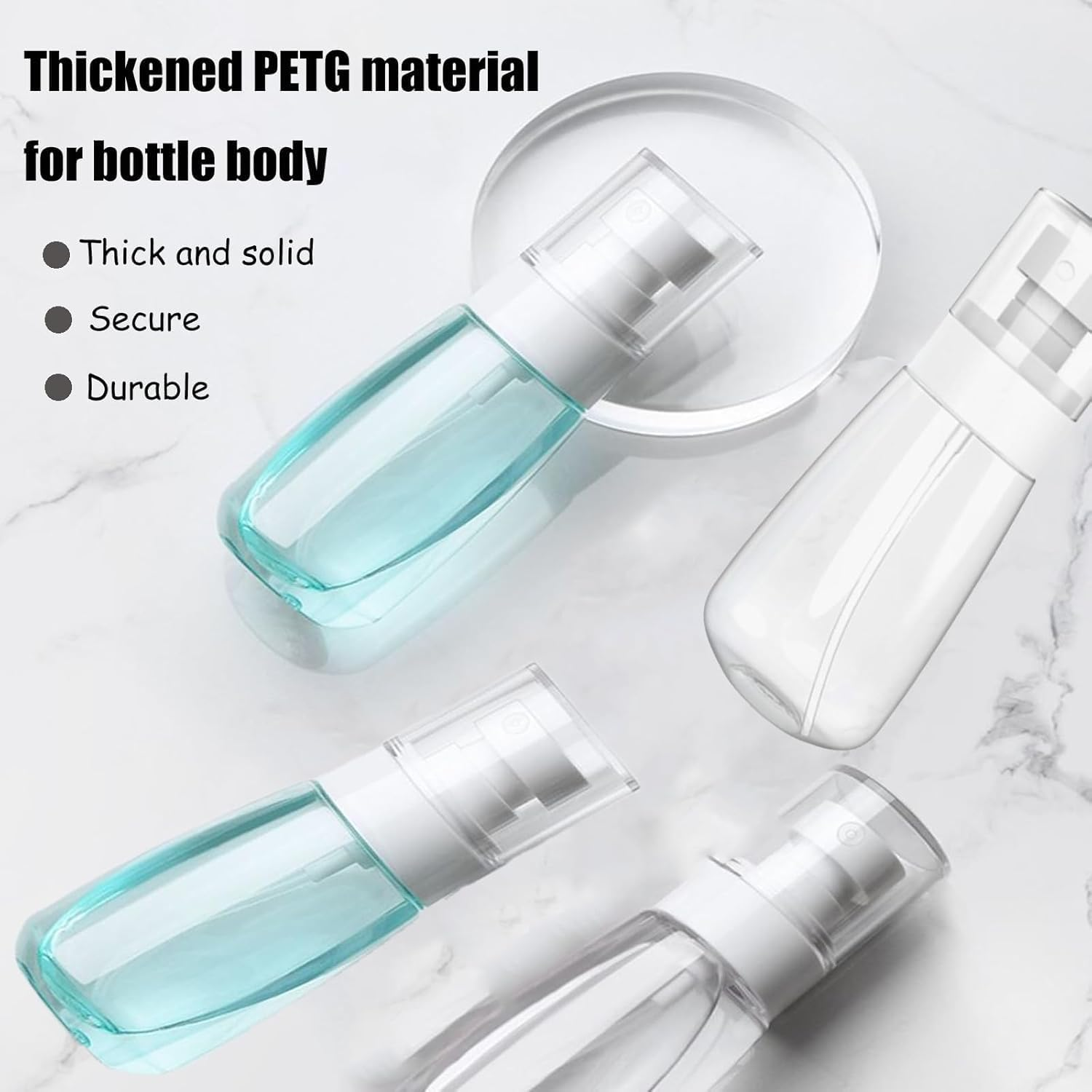 Travel Size Spray Bottles, 60Ml/2Oz, Clear Plastic Fine Mist Sprayer, 4Pcs Fine Mist Mini Empty Clear Containers Water Mist Sprayer, Mini Misting Travel Spray Bottles