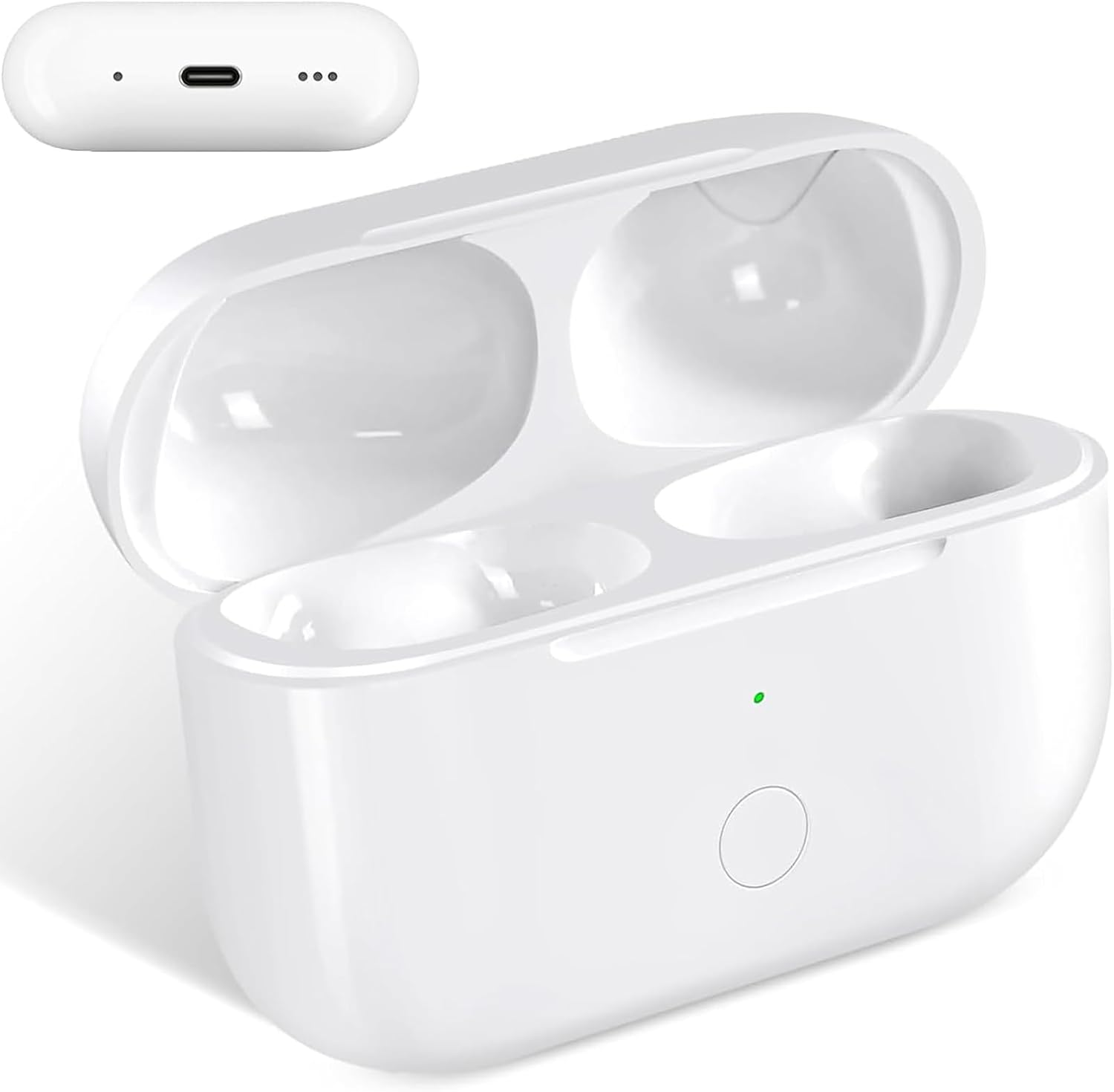 Wireless Charging Case Replacement for Airpods 1 2 Pro Compatible for Airpod Pro 2 3 Generation Charging Case with Pairing Sync Button Support Wireless Charger Cas (Airpod Pro USB-C) image number 1