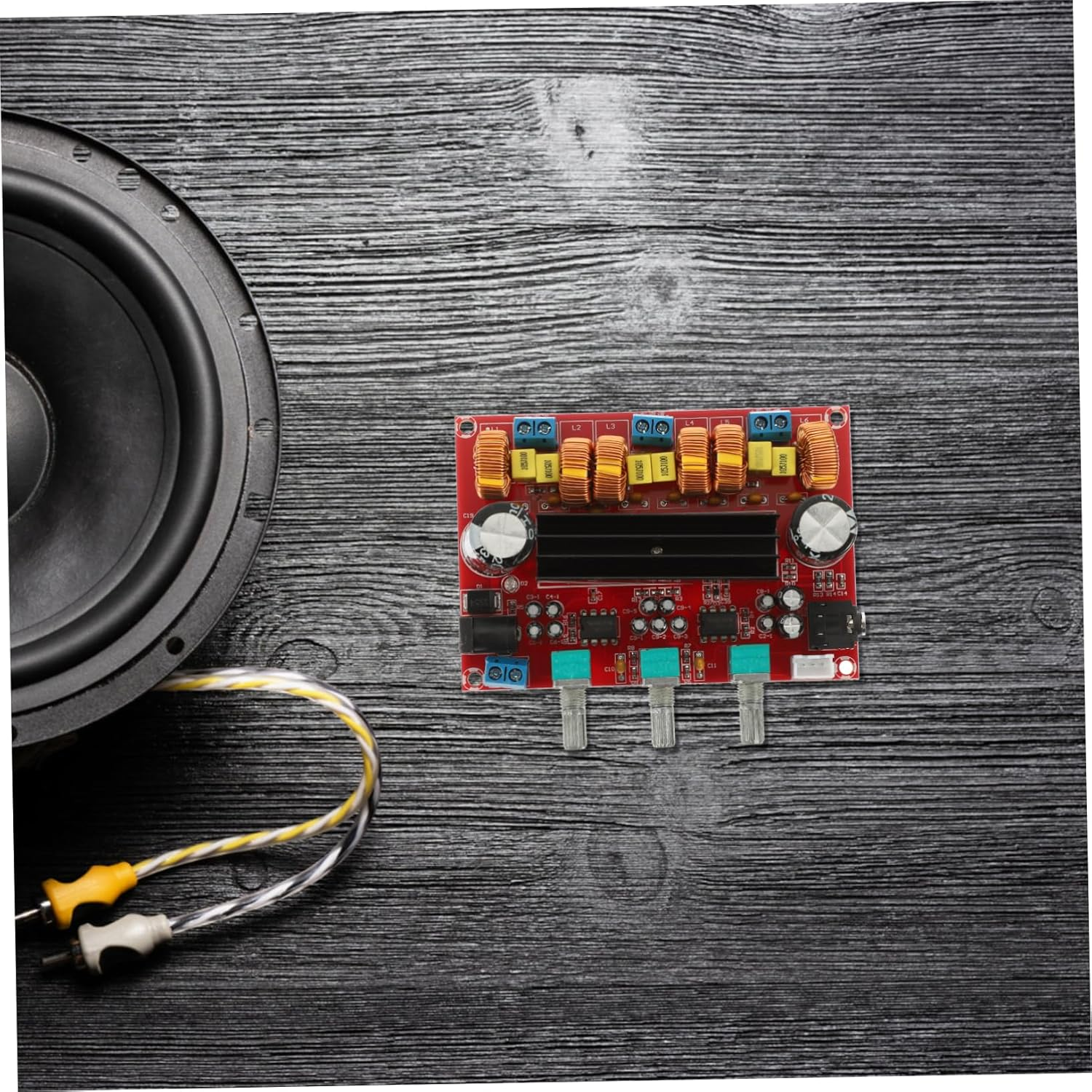 Angoily 2.1 Channel Audio Amplifier Module Stereo Subwoofer Board 12V-24V Wide Voltage Power Amplifier for Home Theater Sound Systems image number 4