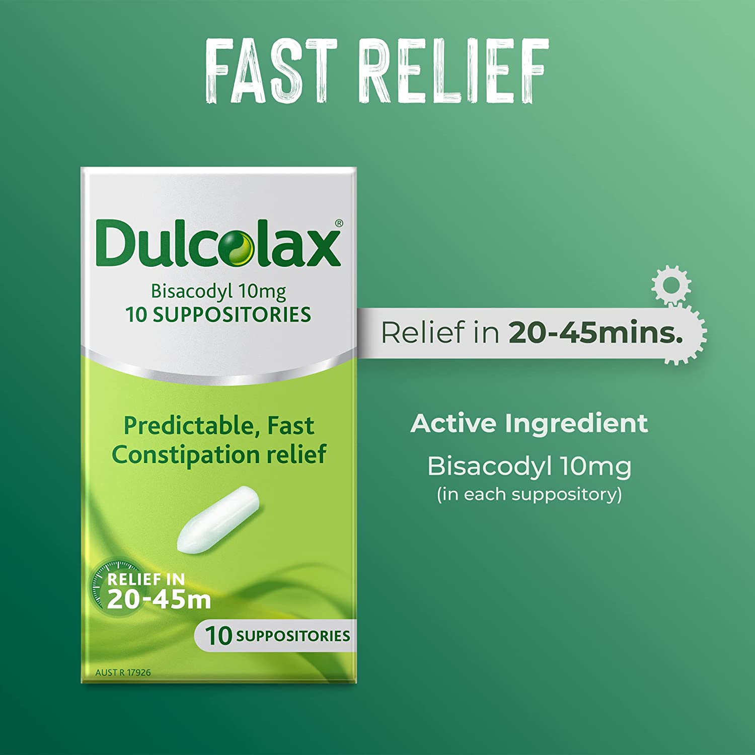 Dulcolax Suppositories 10Mg - Constipation Relief - Predictable, Fast Relief - Softens and Stimulates Stools, 10 Pack image number 5