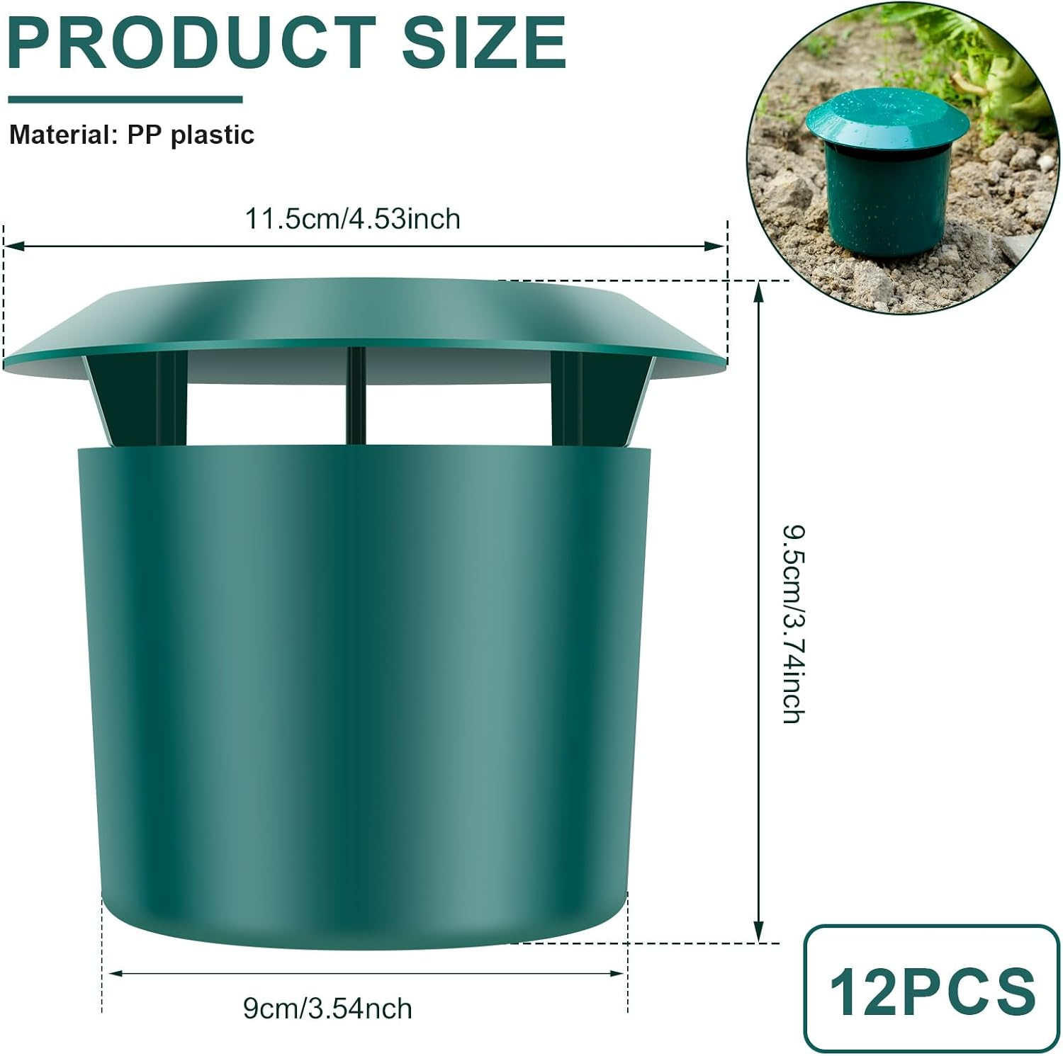 Beer Slug Snail Traps Kit, Portable Easy to Use Catching Slug House, Versatile Safe Plastic Snail Trapper, Growing Protection, for Snails and Slugs Snails Catcher image number 3