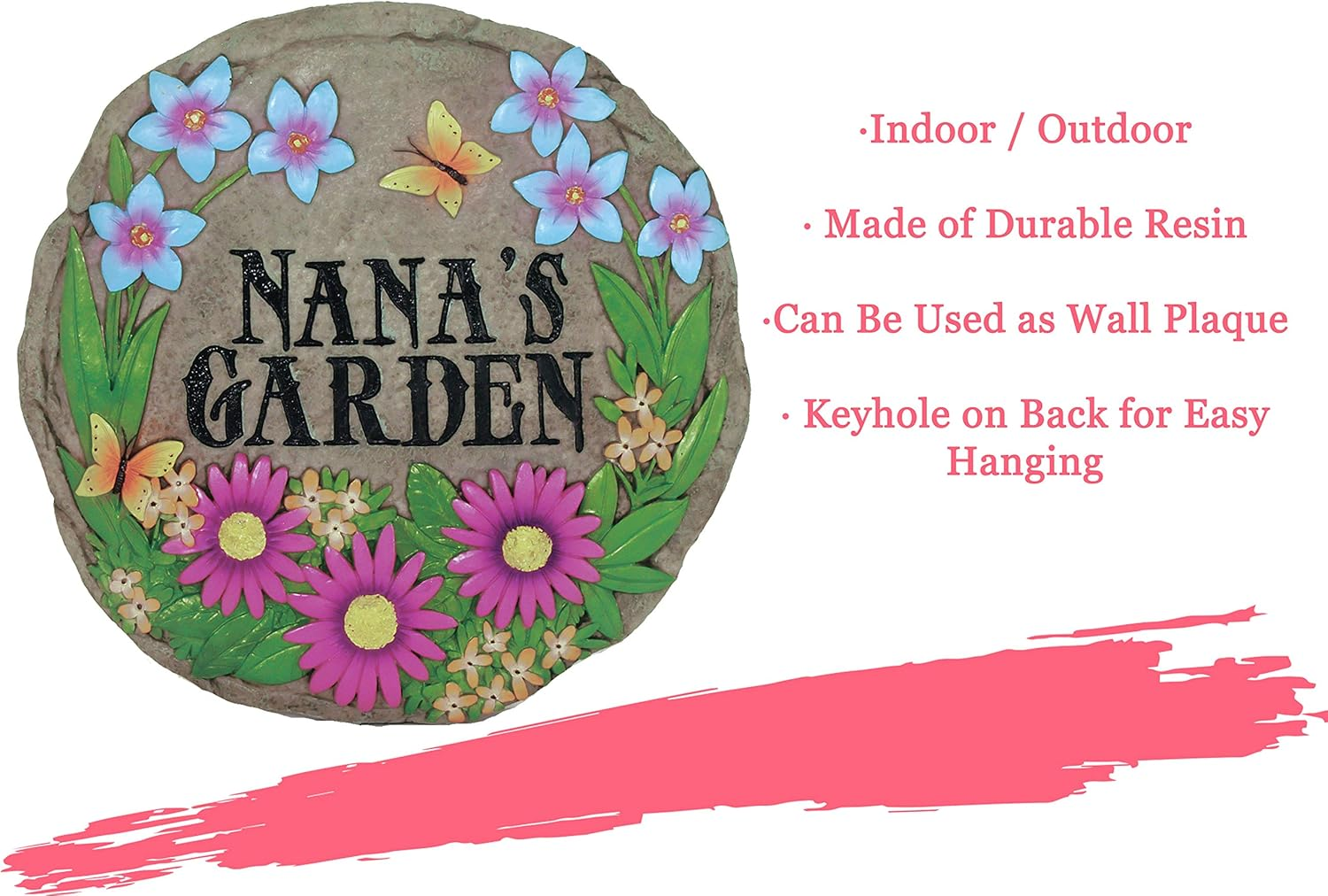 Spoontiques - Garden D&eacute;cor - Nana'S Garden Stepping Stone - Decorative Stone for Garden - Resin image number 4