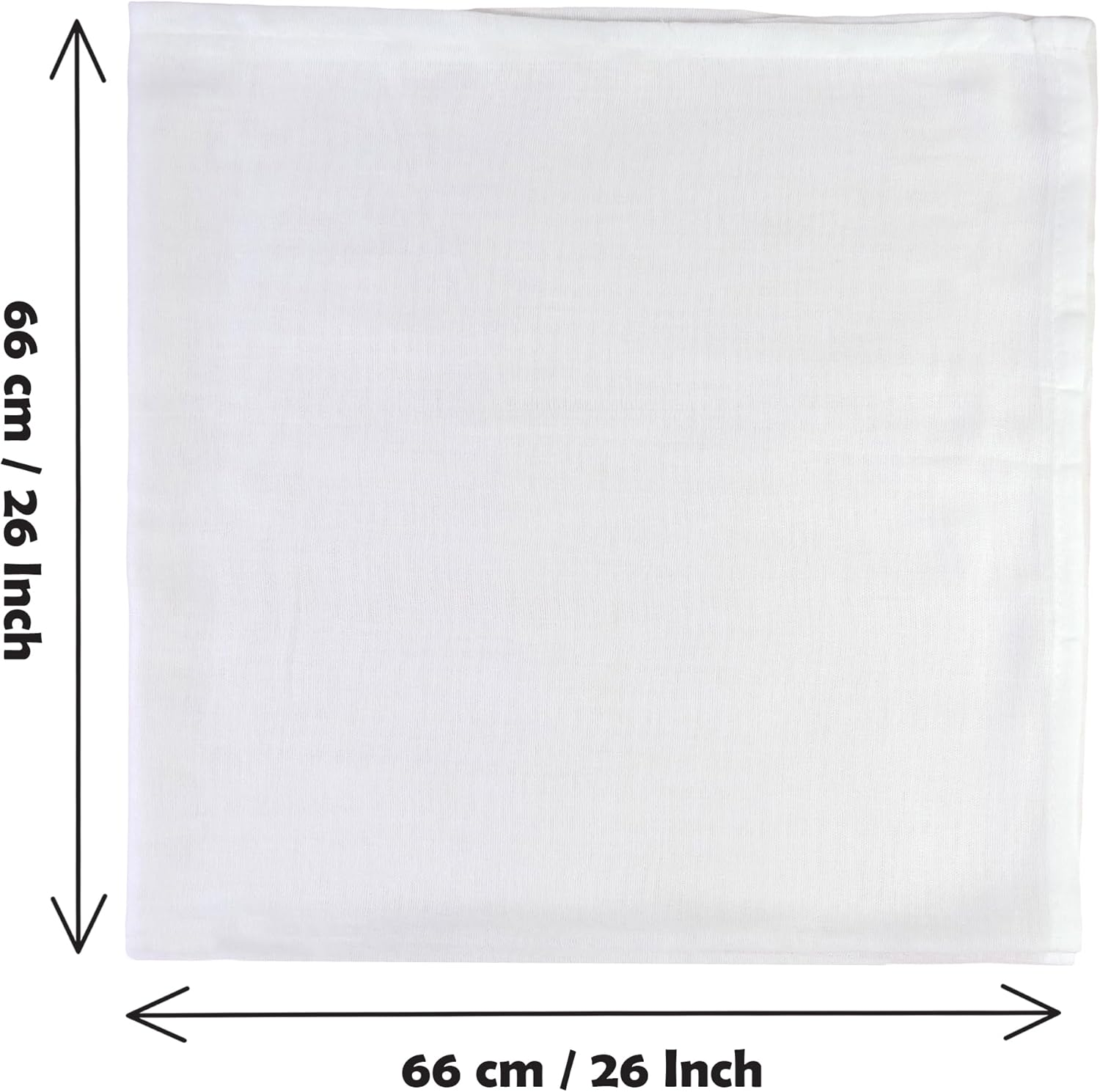 FT Fashion Track - Muslin Cloths for Baby - Muslin Squares &ndash; Soft Muslin Wash Cloths, Baby Swaddle - Baby Essentials for Newborn (66 X 66 Cm, Pack of 6) image number 4