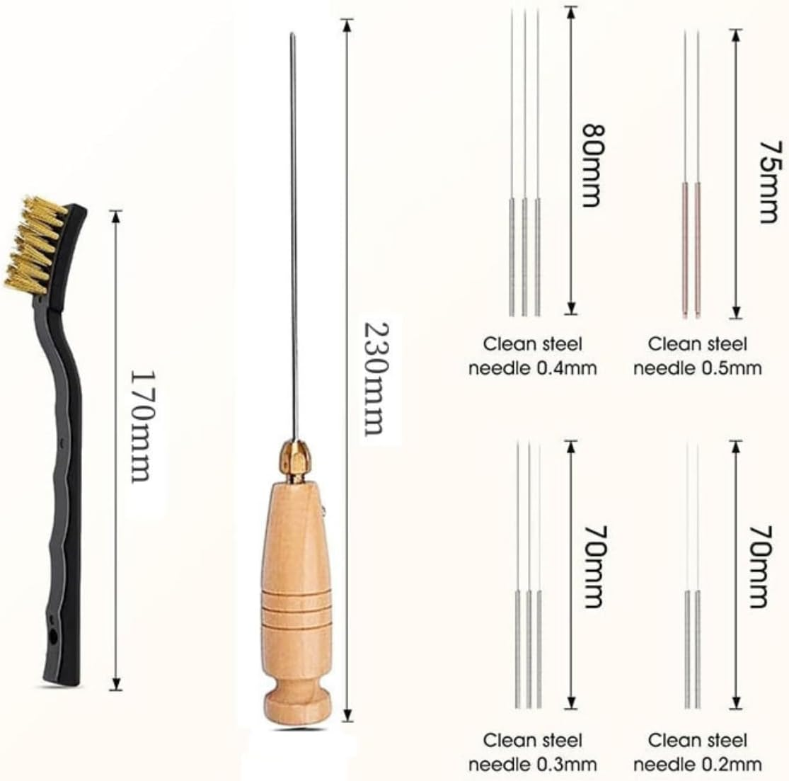 3D Print Cleaner, 3D Printer Nozzle Cleaner&ndash; Precision Nozzle Cleaner Tool Set with Cleaning Needles, Brushes, and Tweezers, 3D Printer Tools Kit for 1.75Mm Nozzles image number 1
