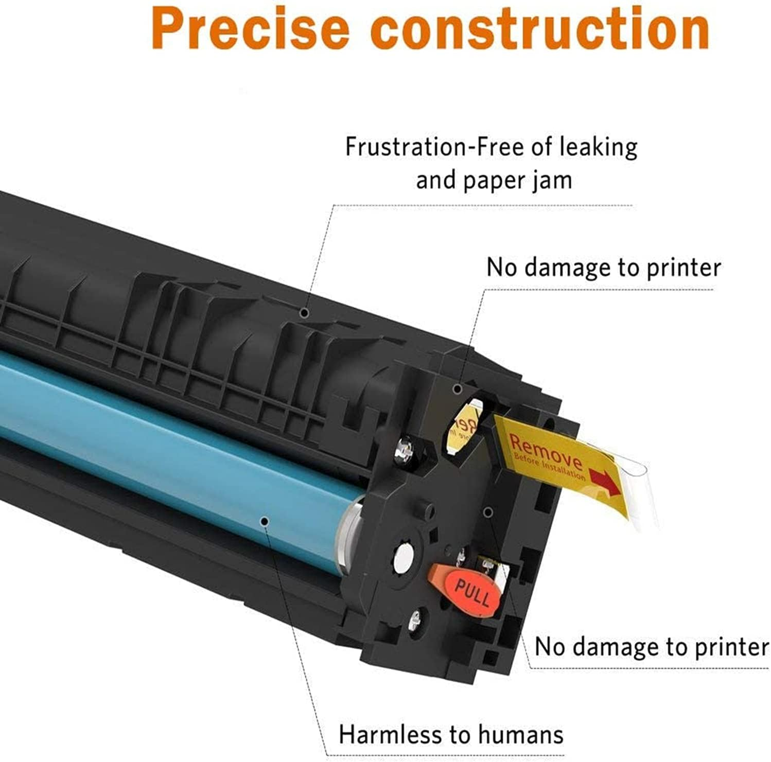 CF500X CF501X CF502X CF503X 202A 202X Toner Cartridges Compatible with HP Color Laserjet Pro M254Dw M280Nw M281Fdn M282Fdw（4 Pack image number 1