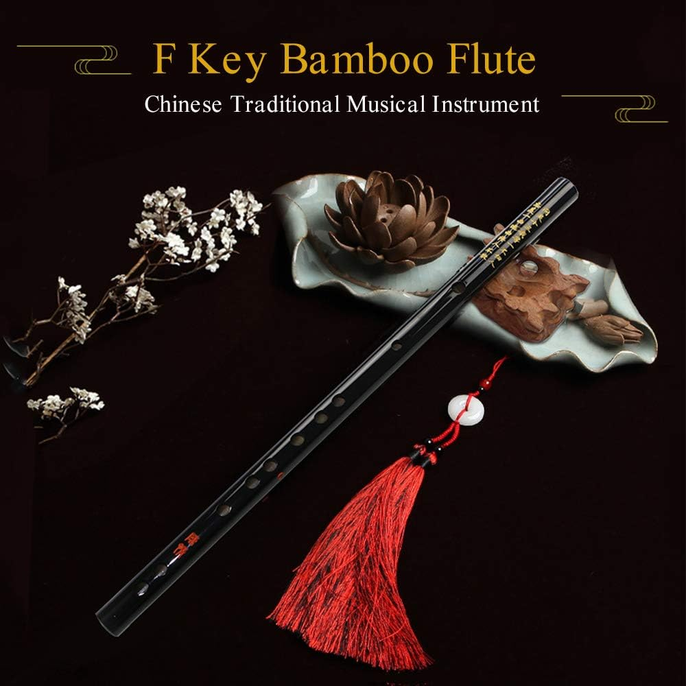 F Key Dizi Bamboo Flute C Se Traditional Musical Instrument with Carrying Bag for Beginners Music Rs Black F Key image number 4