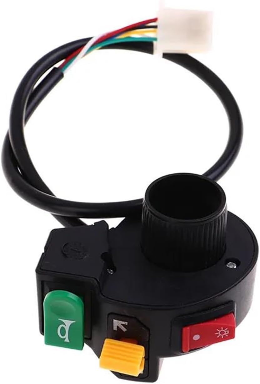 Motorcycle Handlebar Switch for 22Mm Dia Handlebars Motorbike 3 In1 Motorcycle Switch Electric Bike Scooter ATV Quad Light Turn Signal Horn On/Off Button image number 3