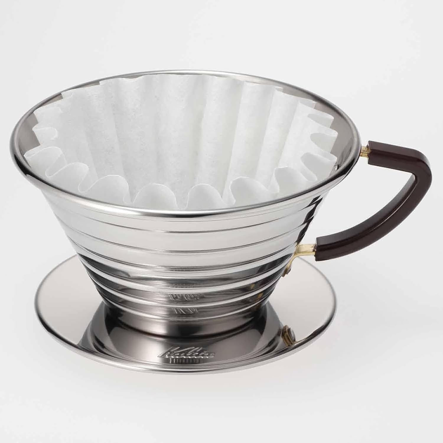 Carita Kalita Stainless Steel Coffee Dripper Wave Series - 2-4 People, 185S, Made in Japan, for 2-4 Cups image number 4