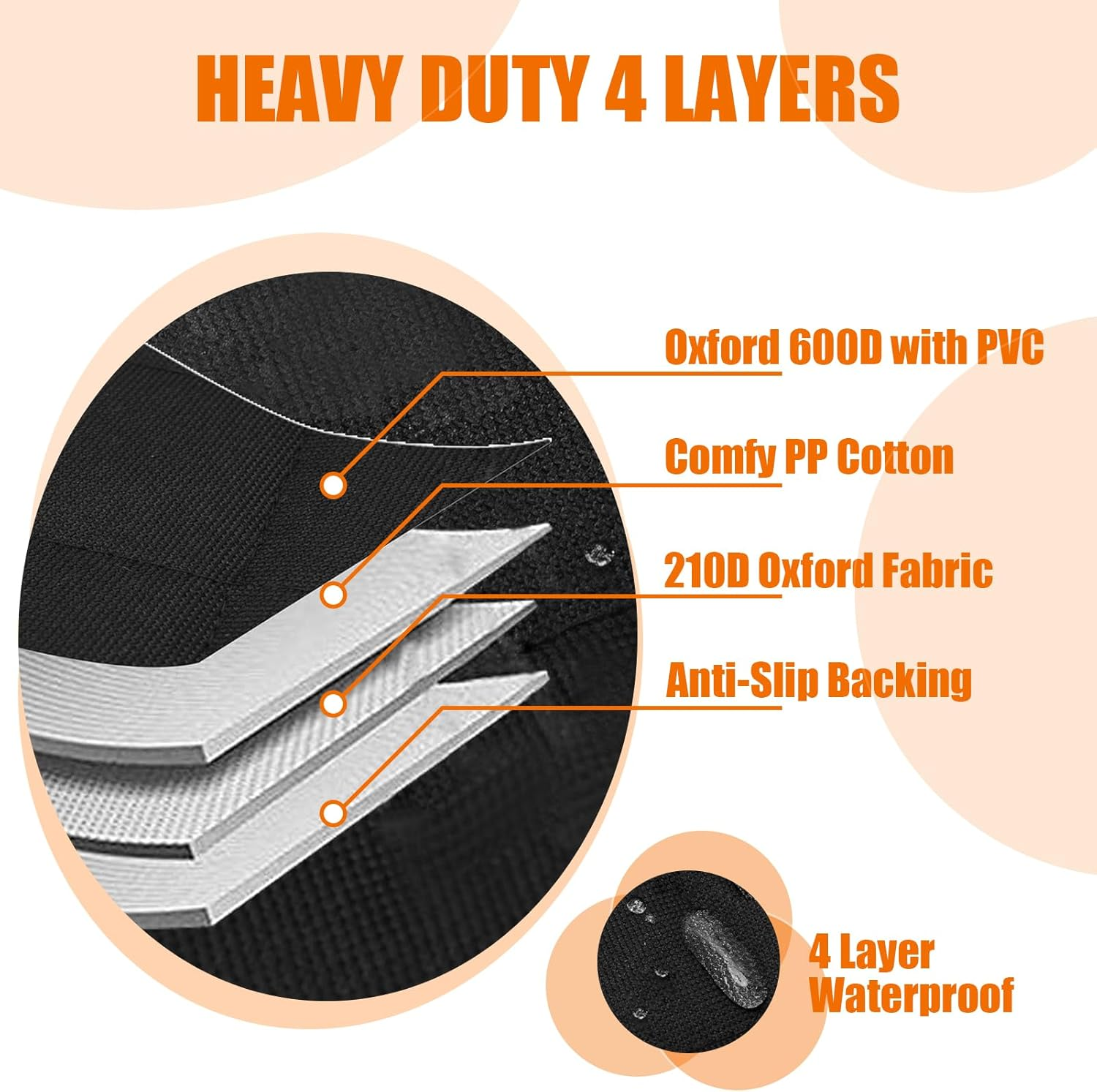 Dog Car Seat Cover for Pets 100% Waterproof Scratch Proof Nonslip Dog Hammock for Car with Side Flap 600D Heavy Duty Soft Back Seat Covers for Cars Trucks and Suvs image number 3