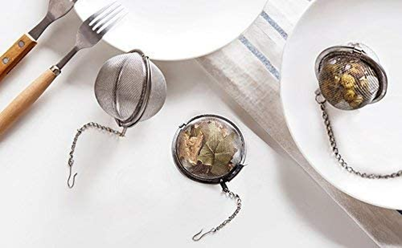 Fu Store 2Pcs Stainless Steel Mesh Tea Ball 2.1 Inch Tea Strainers Teas Infuser Strainer Filters for Teas image number 2