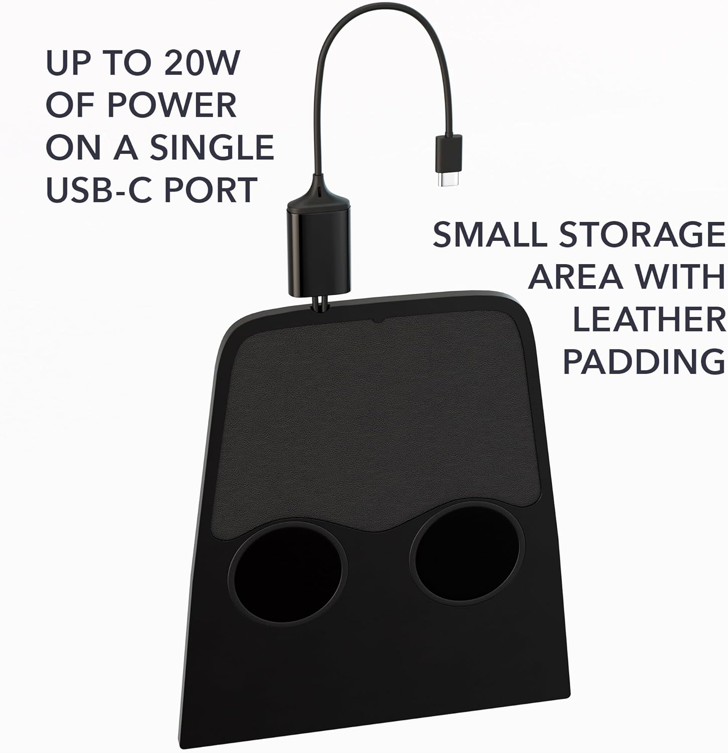 TWRAPS Dual Wireless Charging Pad for Ford Mustang Mach-E, Magnetic Charger for Iphone 16 Pro Max & Compatible with Magsafe Phone Cases Center Console Dock, USB Port 20W, Mach E 2021-2026 Accessories image number 3