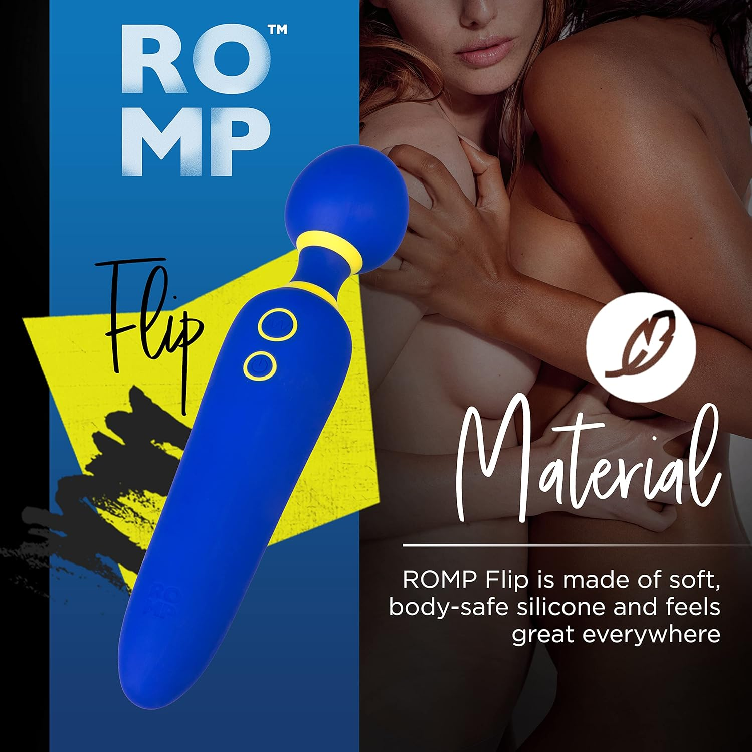 ROMP Flip Wand Vibrator for Women - Vibrating Sex Toy for Clitoral Stimulation - Wand Massager with 6 Vibration Modes - Whisper Quiet & Waterproof image number 4